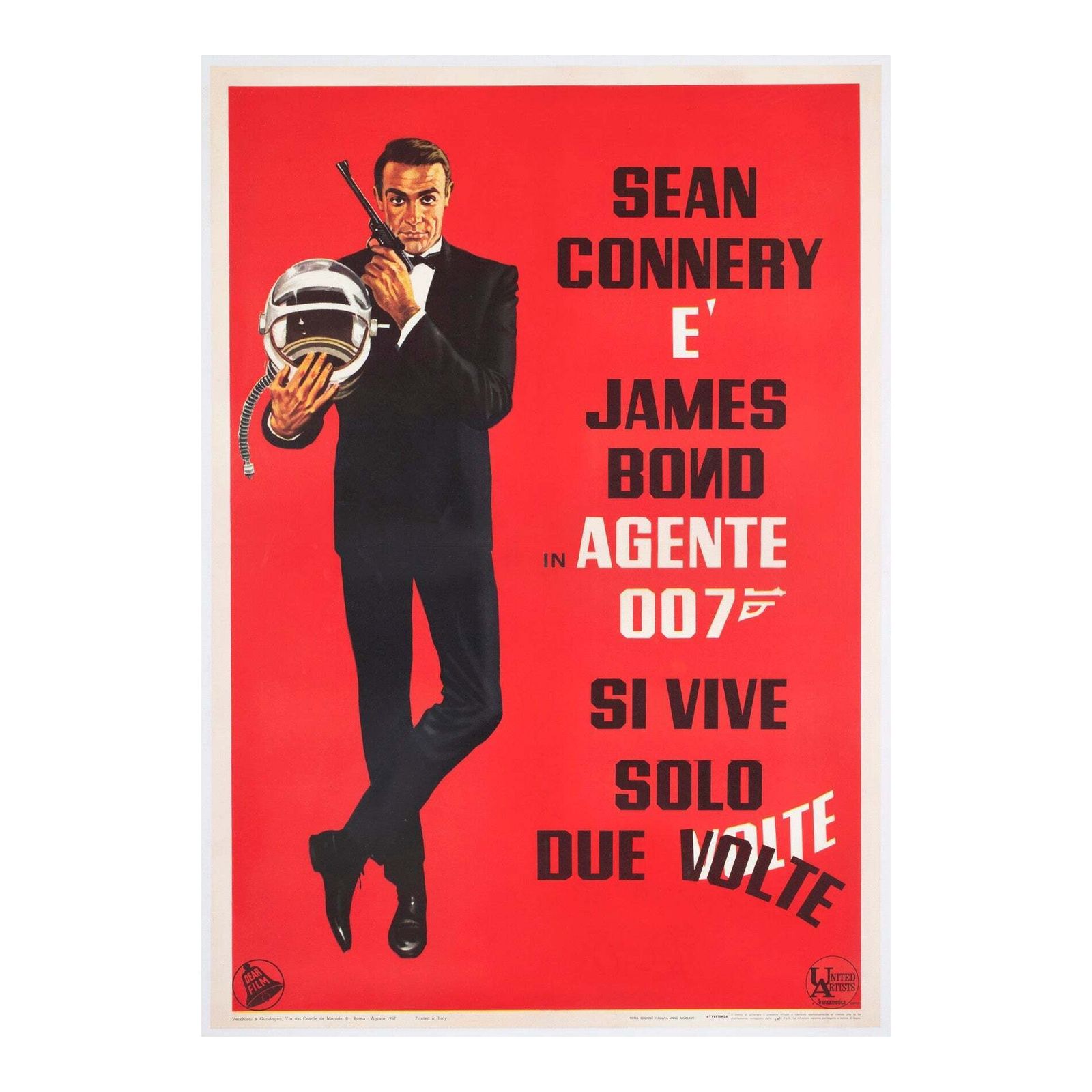 You Only Live Twice 1967 Italian 1 Sheet Film Poster, Robert Mcginnis
