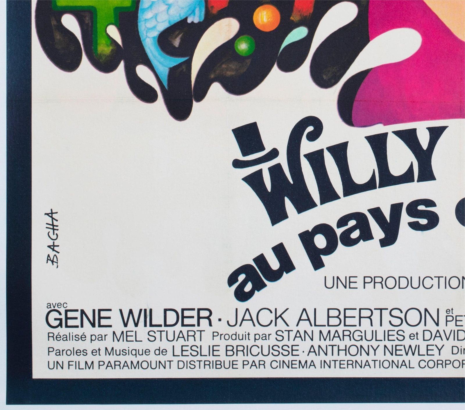 Affiche de cinéma française Grande Willy Wonka and the Chocolate Factory 1971, Bacha photo buy