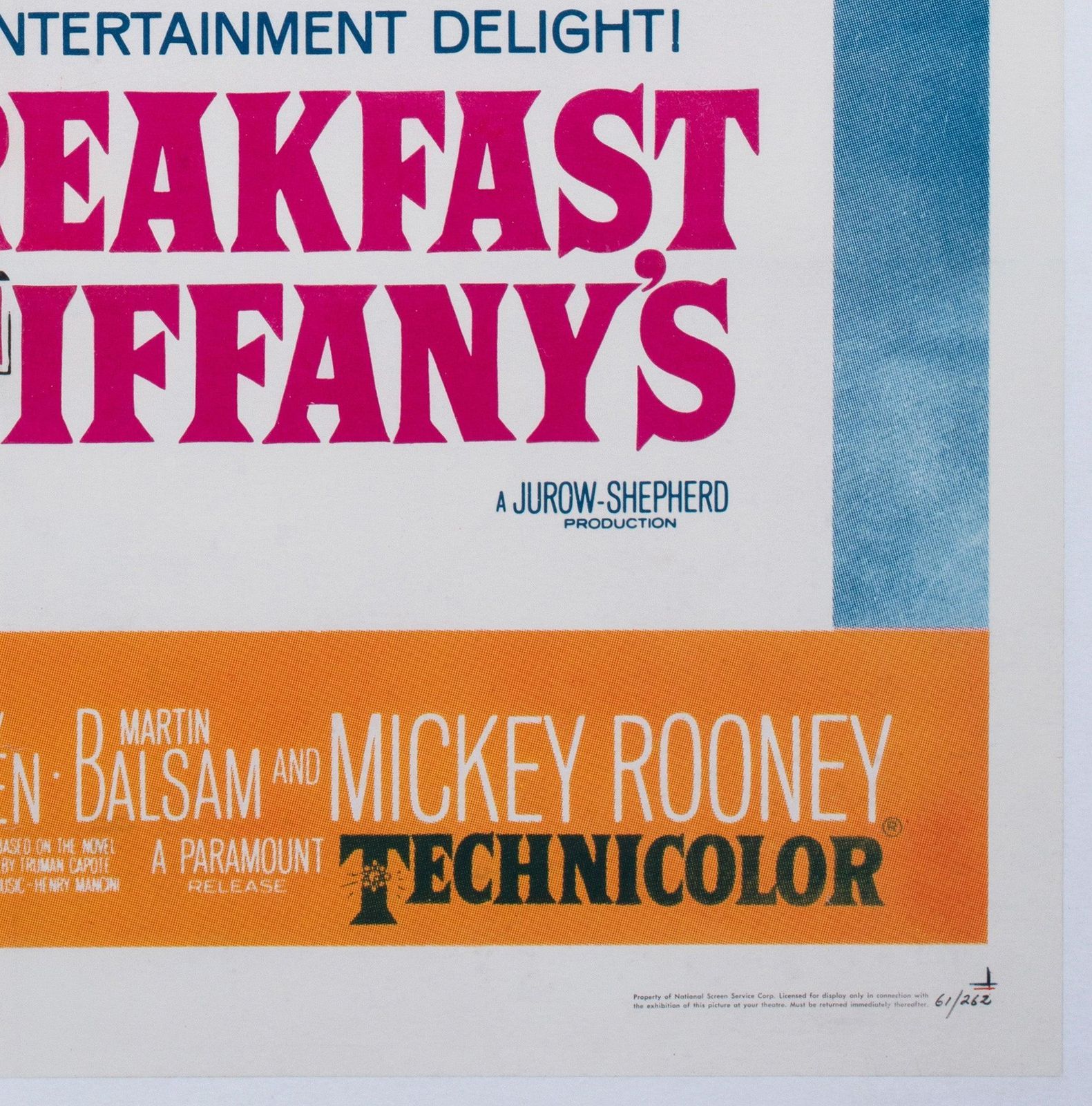 Breakfast At Tiffany's 1961 Us 1 Sheet Film Poster, Robert Mcginnis photo vintage