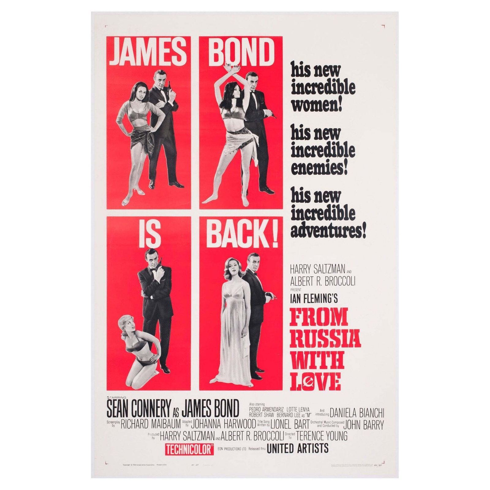 From Russia With Love 1964 Us 1 Sheet Style B Film Poster