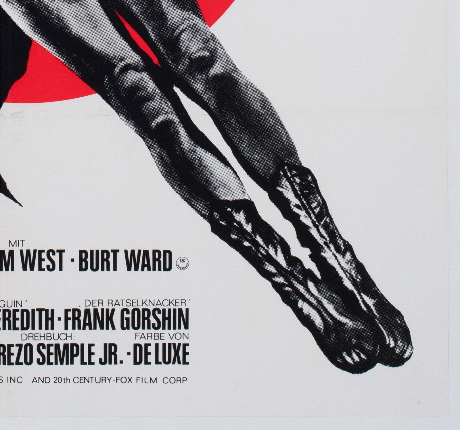 Affiche de cinéma allemande A1 Batman, années 1970, Klaus Rutter photo vintage