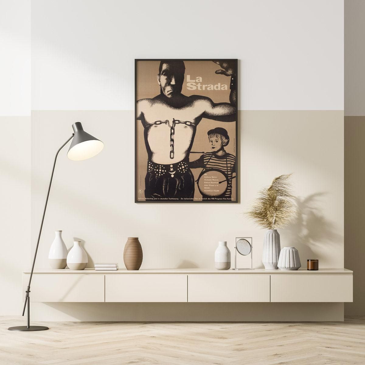 La Strada 1961 East German Film Poster, Ebeling Hegewald photo furniture