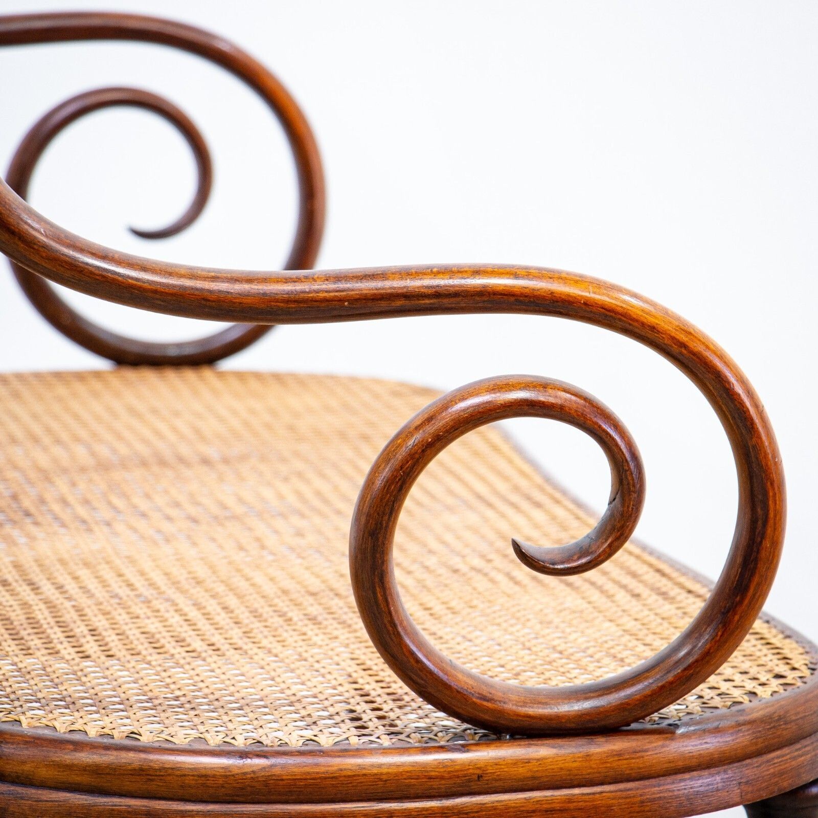 Late 19th Century Bentwood & Rattan Settee By Thonet photo 2200.0
