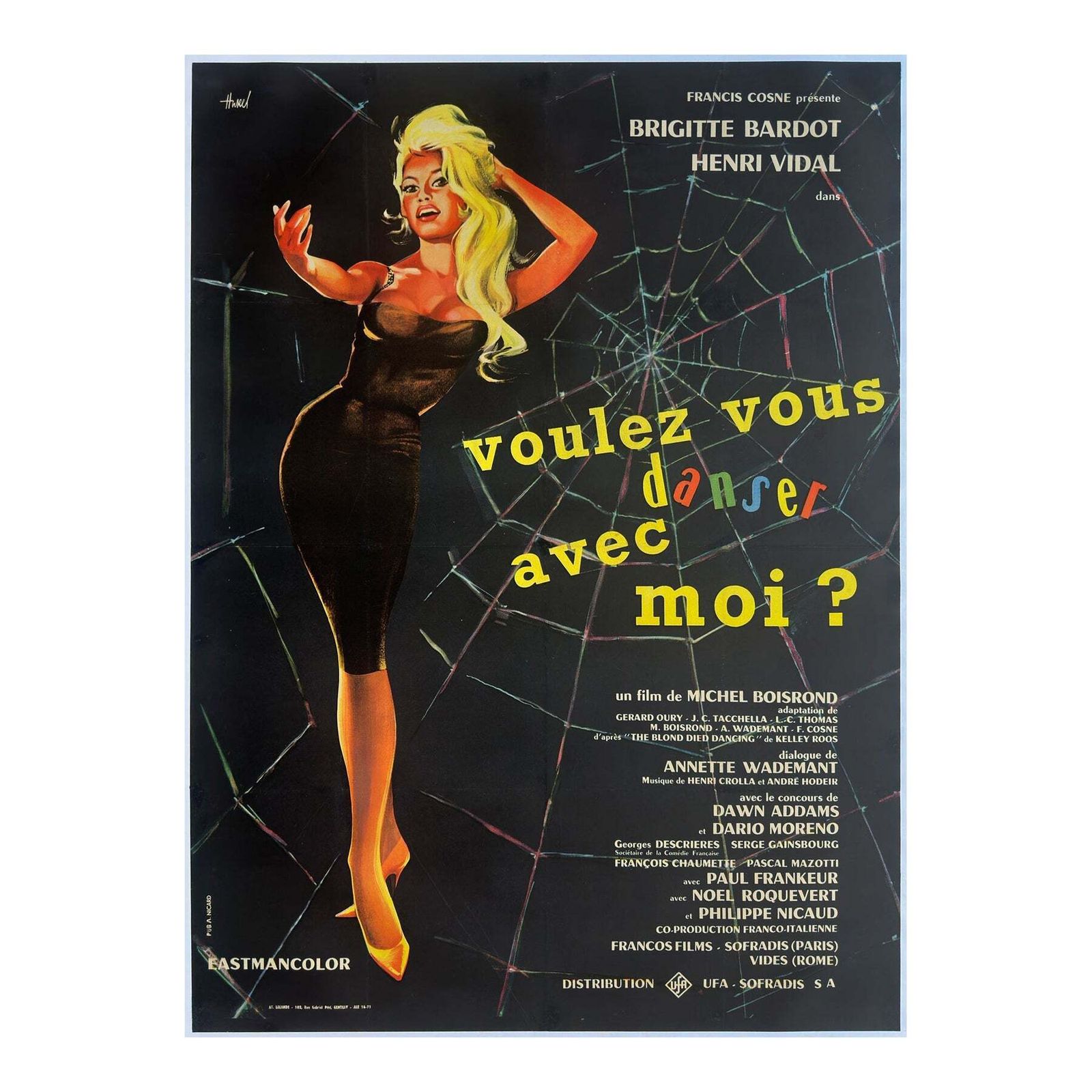 Come Dance With Me 1959 French Grande Film Poster, Clement Hurel