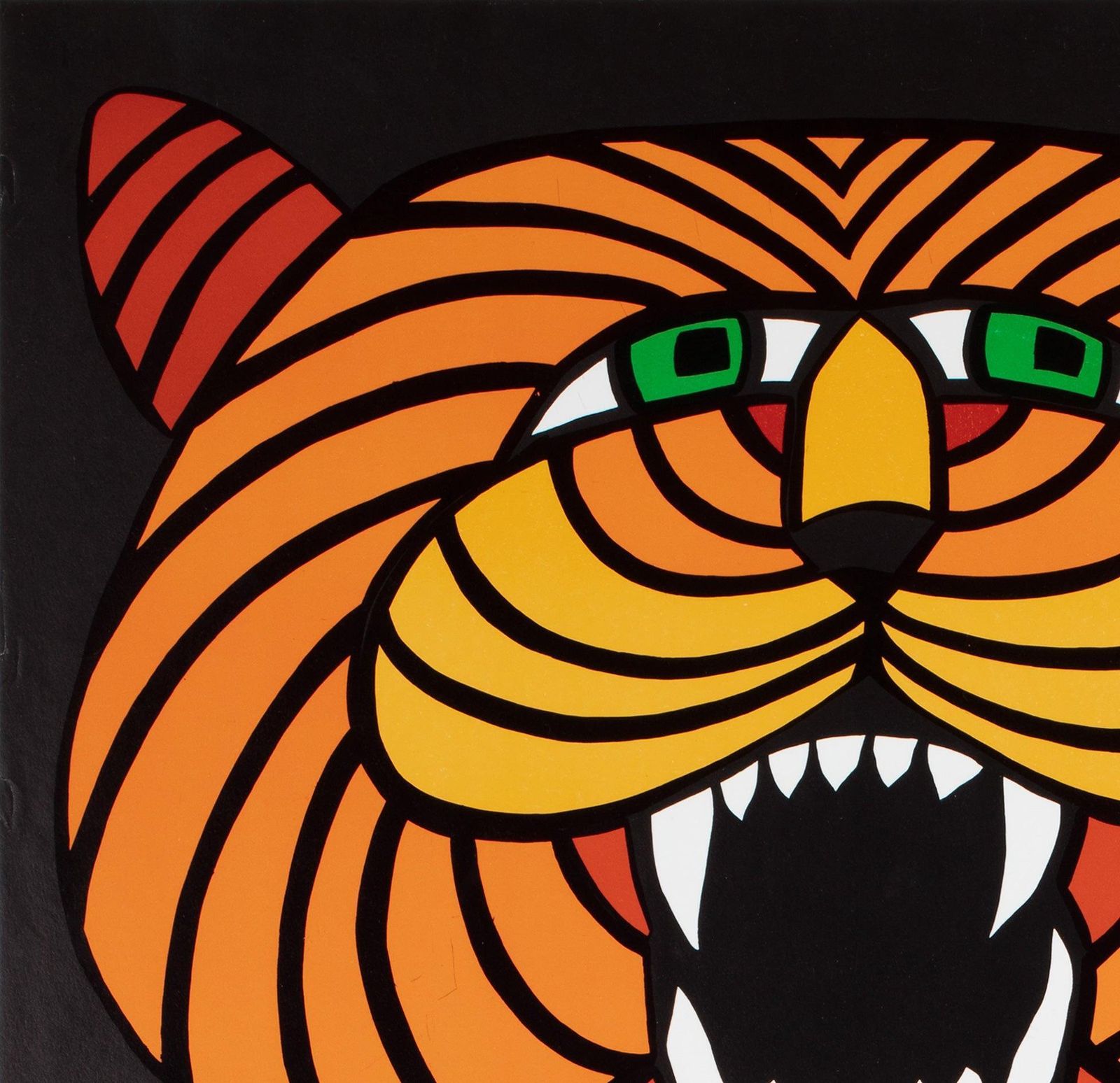 Cyrk Tiger On Hoop R1979 Pools circusposter, Hubert Hilscher photo for sale