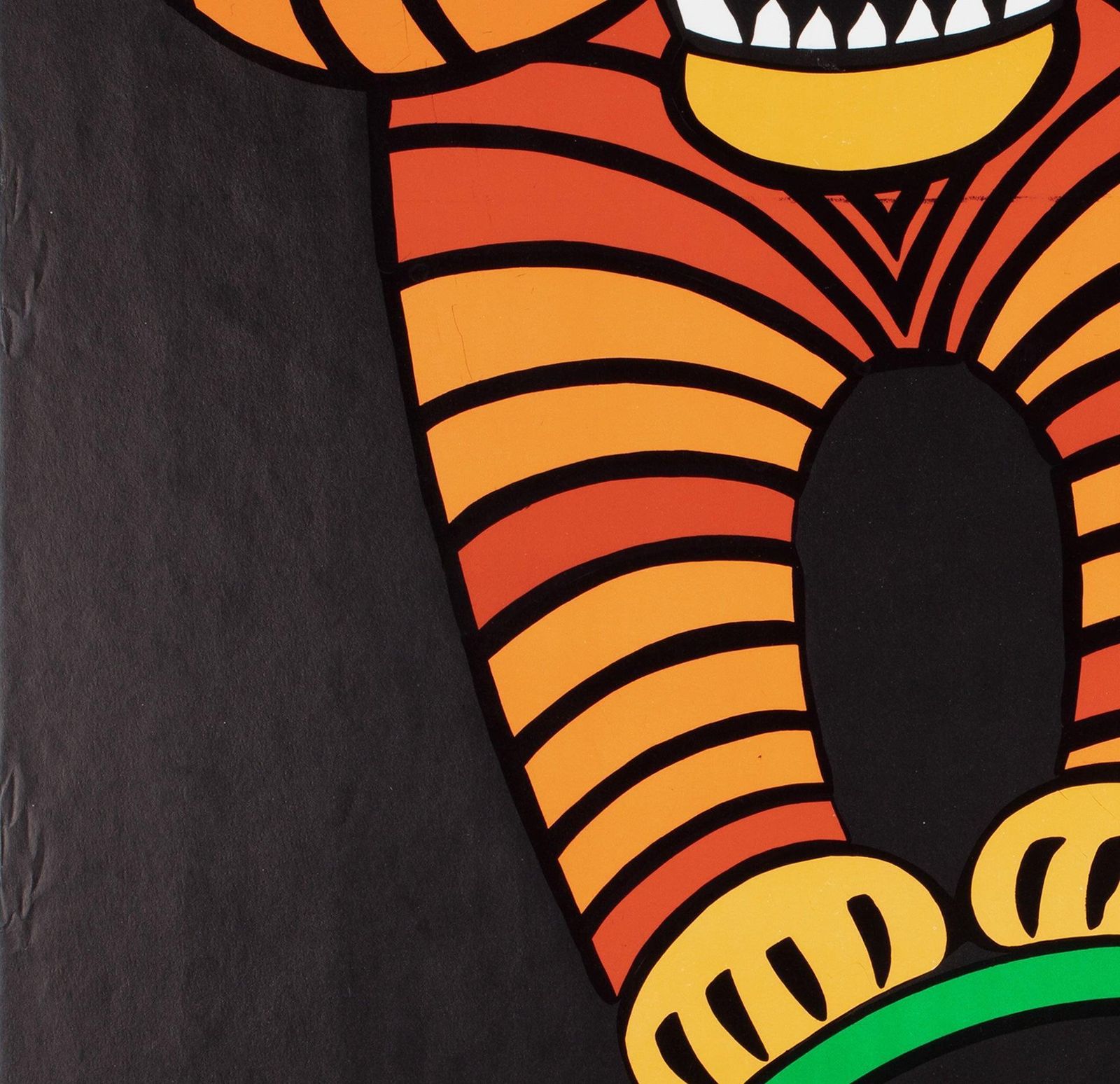 Affiche de cirque polonais Cyrk Tiger On Hoop R1979, par Hubert Hilscher photo 331.0