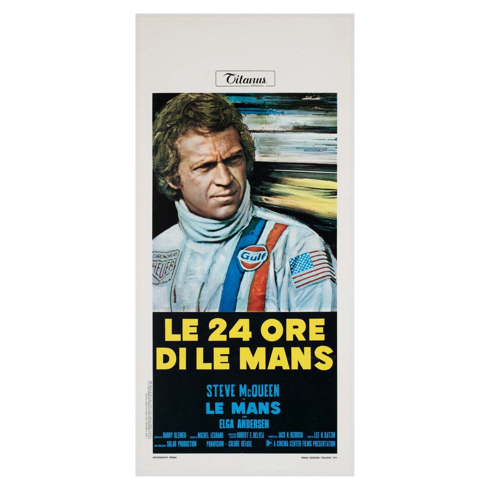Affiche de cinéma italienne Le Mans 1971, Locandina