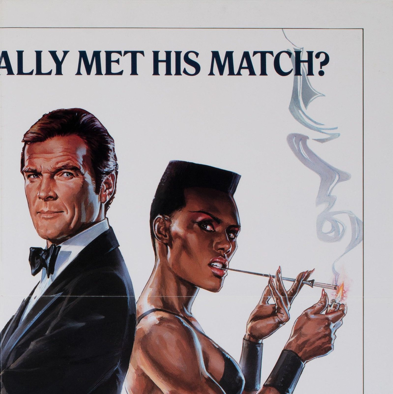 A View To A Kill 1985 Us 1 Sheet Advance White Style Film Movie Poster, Bond photo Art