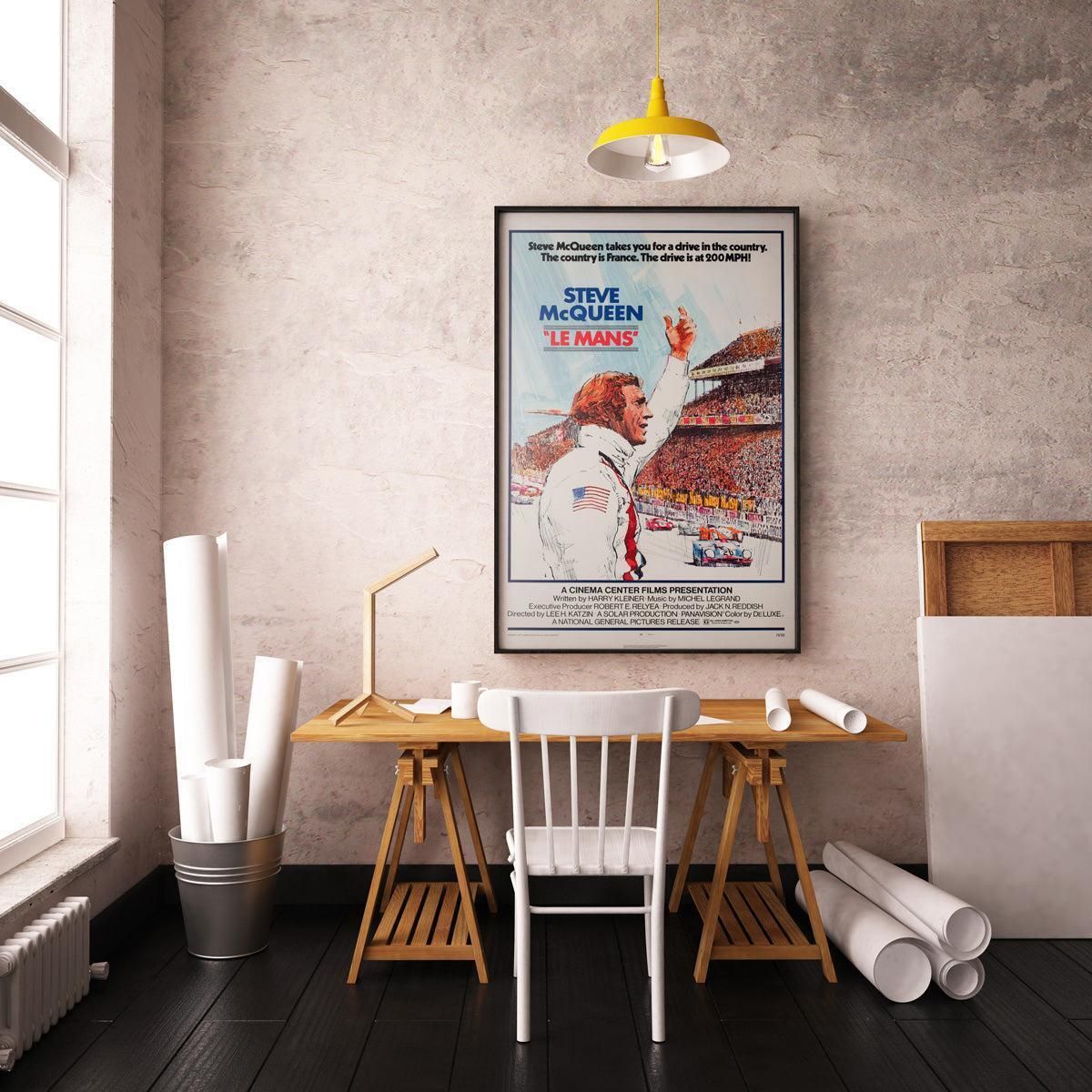 Affiche de cinéma Le Mans 1971, US 1 Sheet, Tom Jung photo furniture