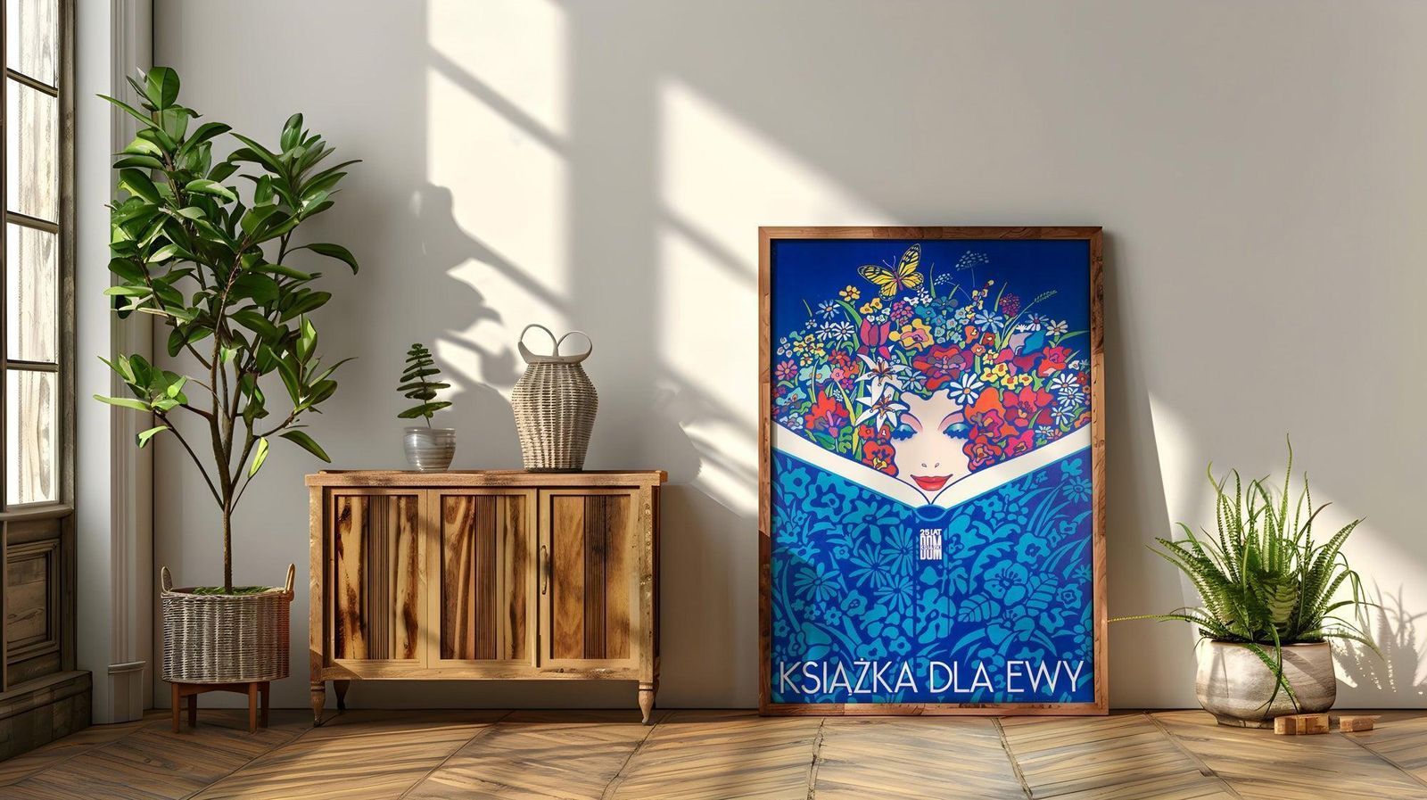 Book For Ewa 1974 Polish Dom Ksiazki Advertising Poster, Witold Janowski photo furniture