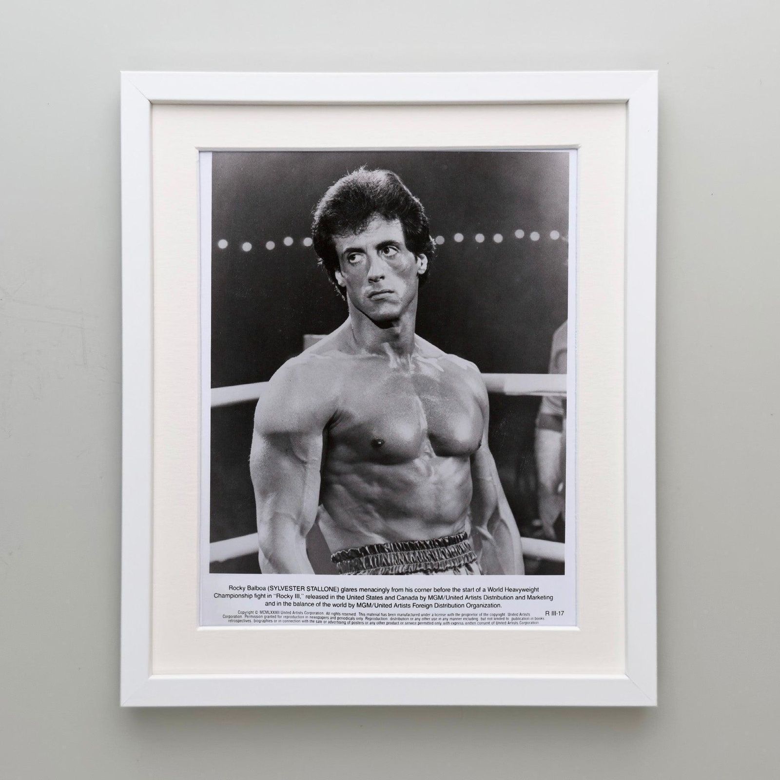 Photo de presse Rocky 3 1982, encadrée photo Art