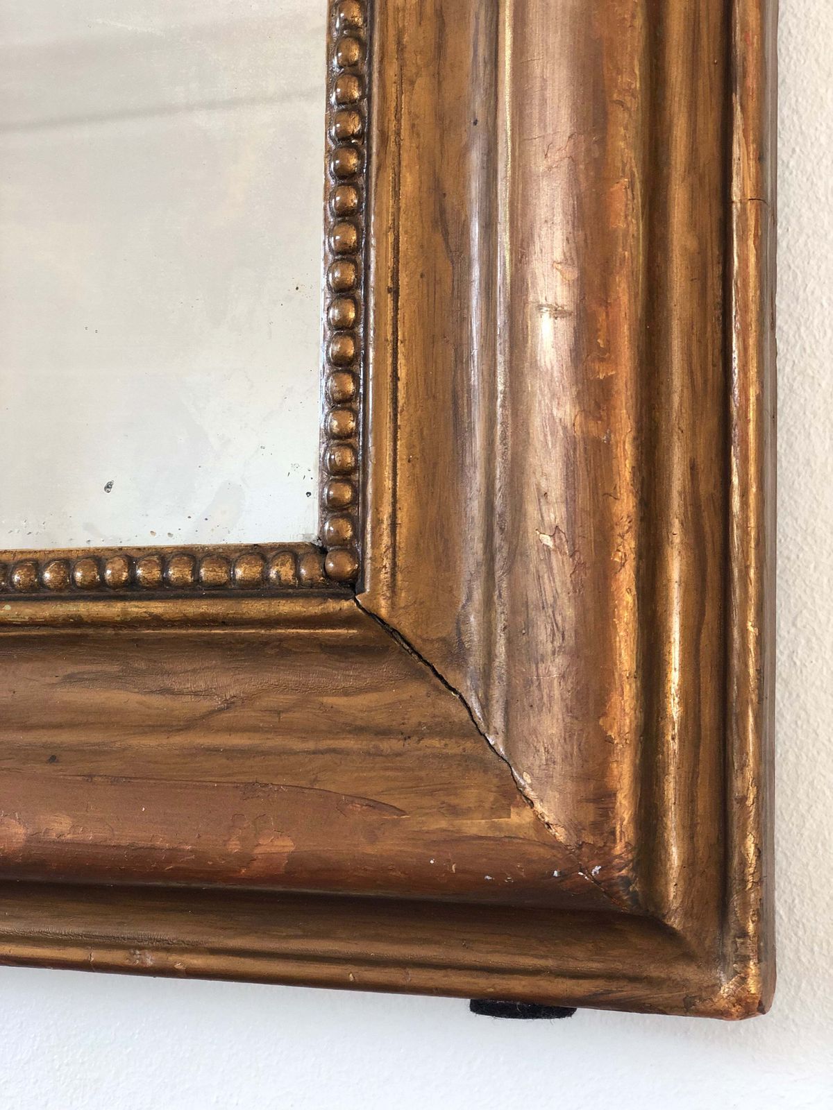 Large Antique French Louis Philippe Giltwood Mirror – Late 19th Century photo for sale