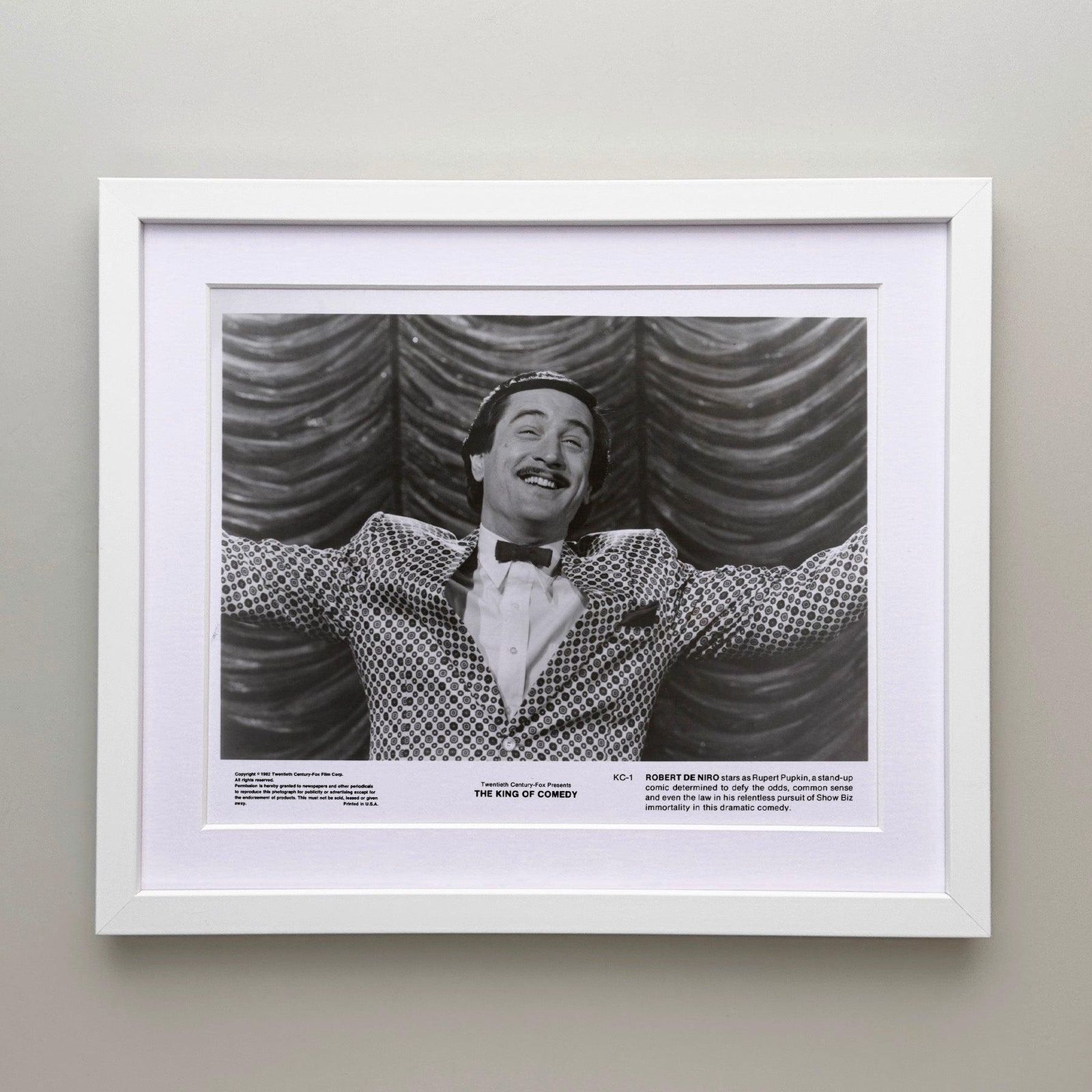 Photographie de presse du film The King of Comedy (1982), encadrée photo for sale