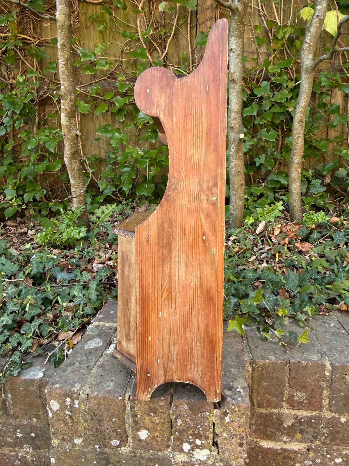 photo for sale Vintage Rustic Pine Wall Cabinet Shelf Cupboard Farmhouse Storage