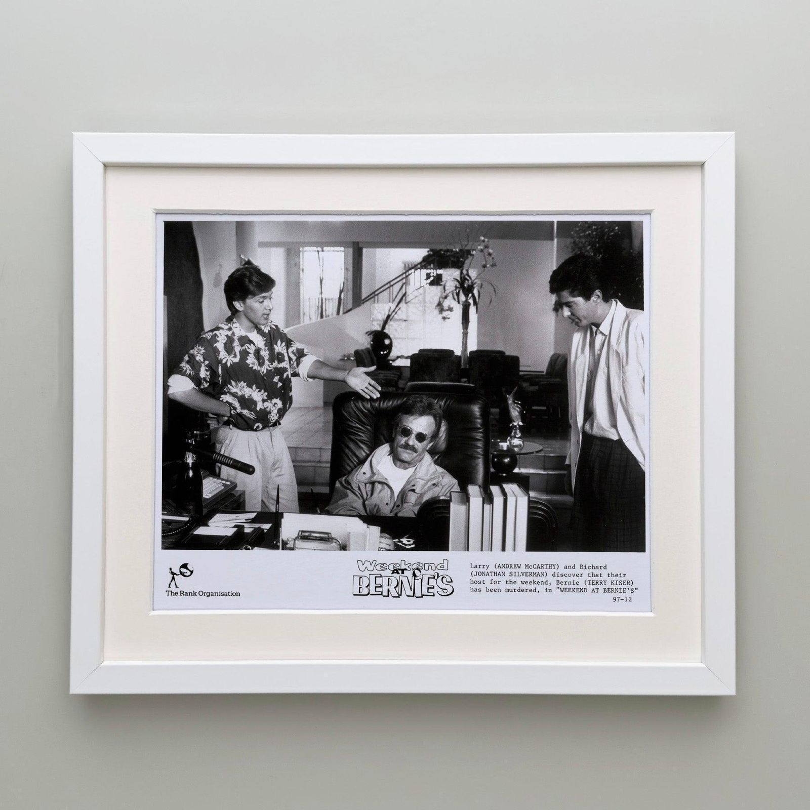 Photo de presse originale encadrée, Weekend at Bernie's, 1989 photo Art