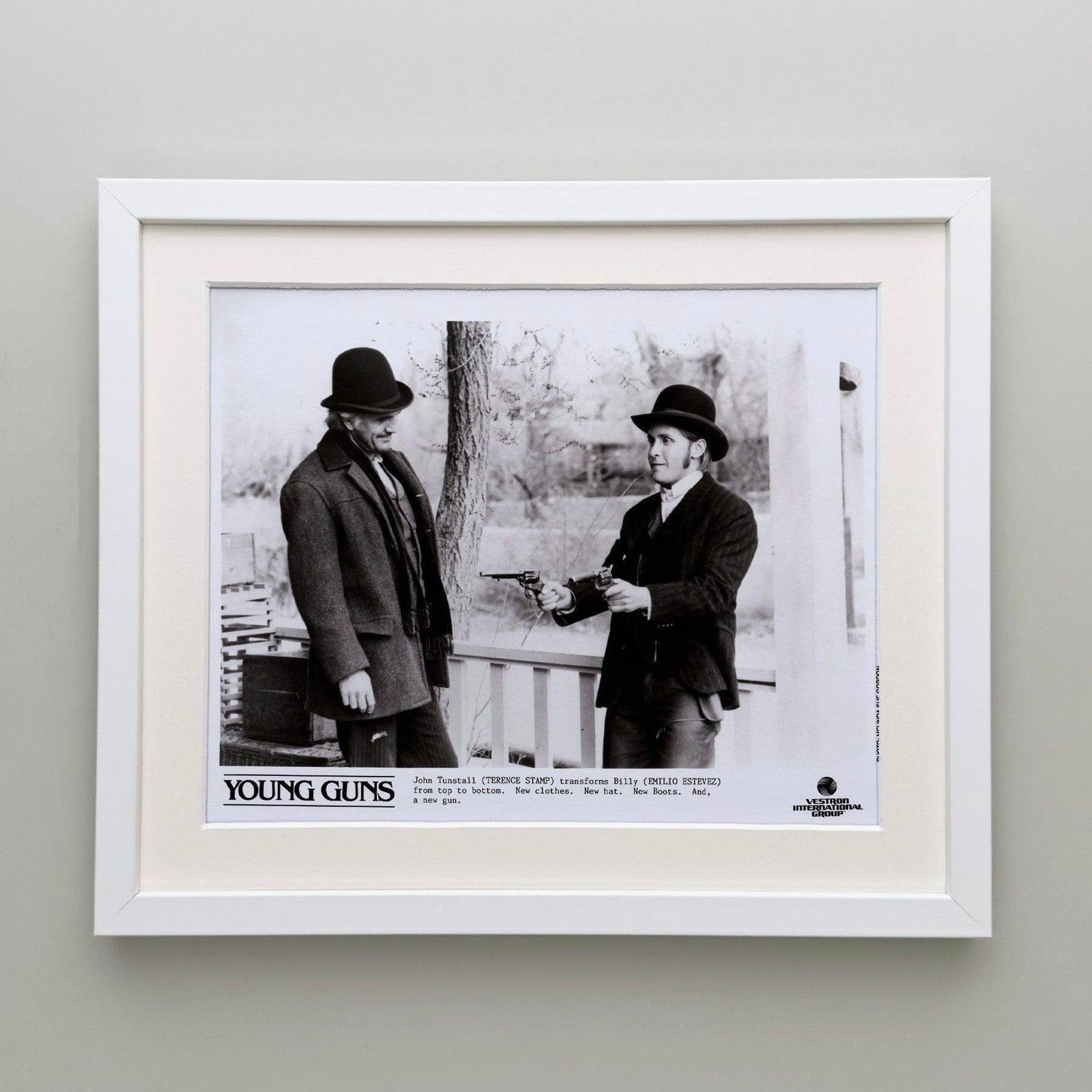 Photo de presse du film Young Guns (1988), encadrée photo Art