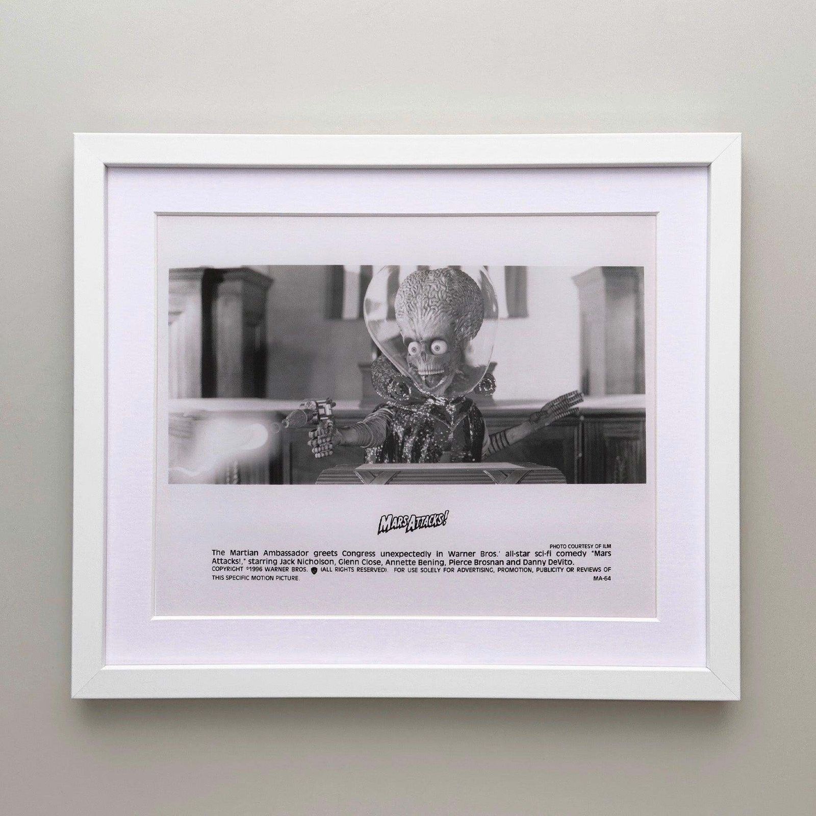 Photo de presse originale encadrée, Mars Attacks, 1996 photo for sale