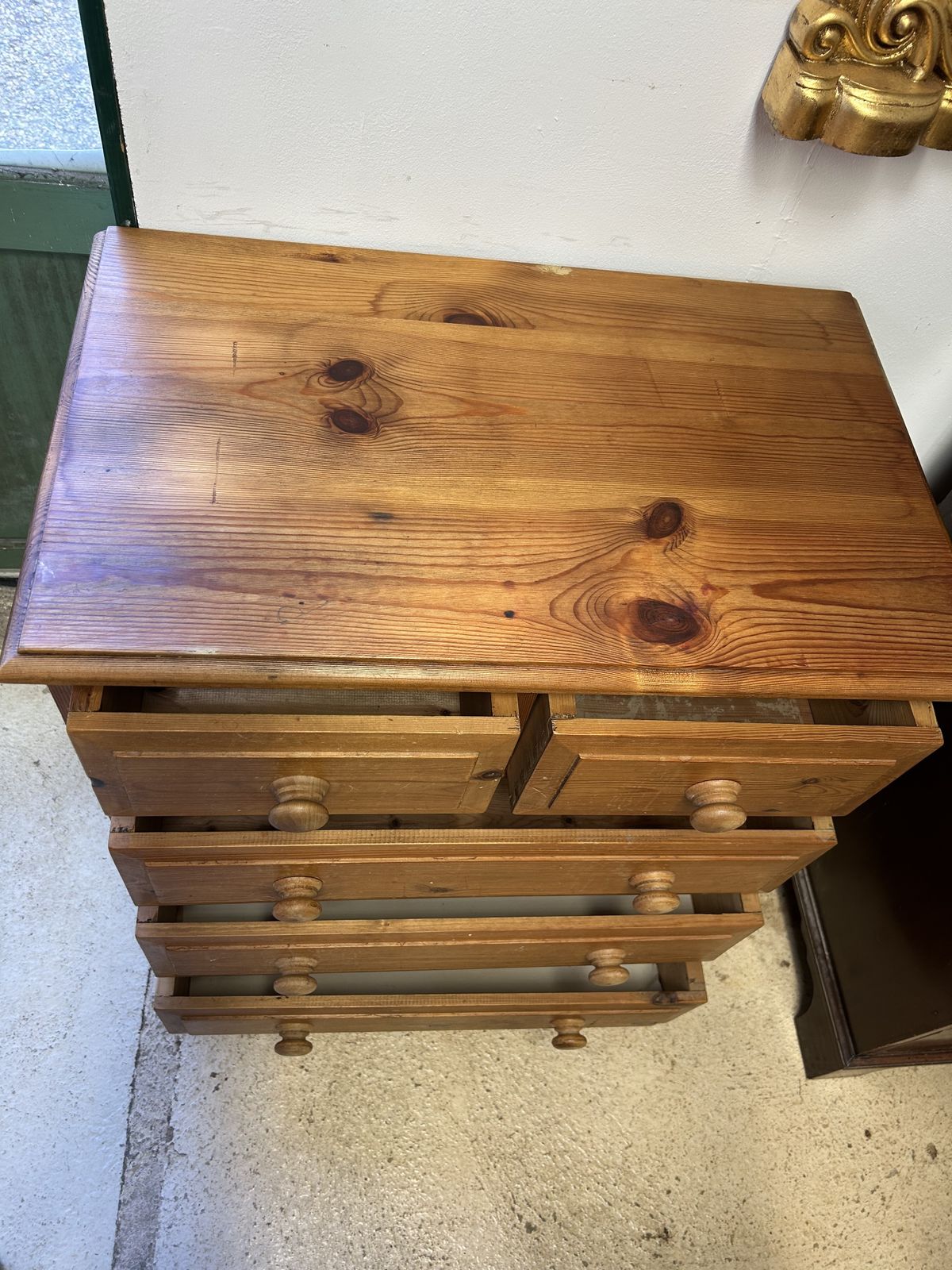 Vintage Quality Pine Chest Of Drawers photo Furniture