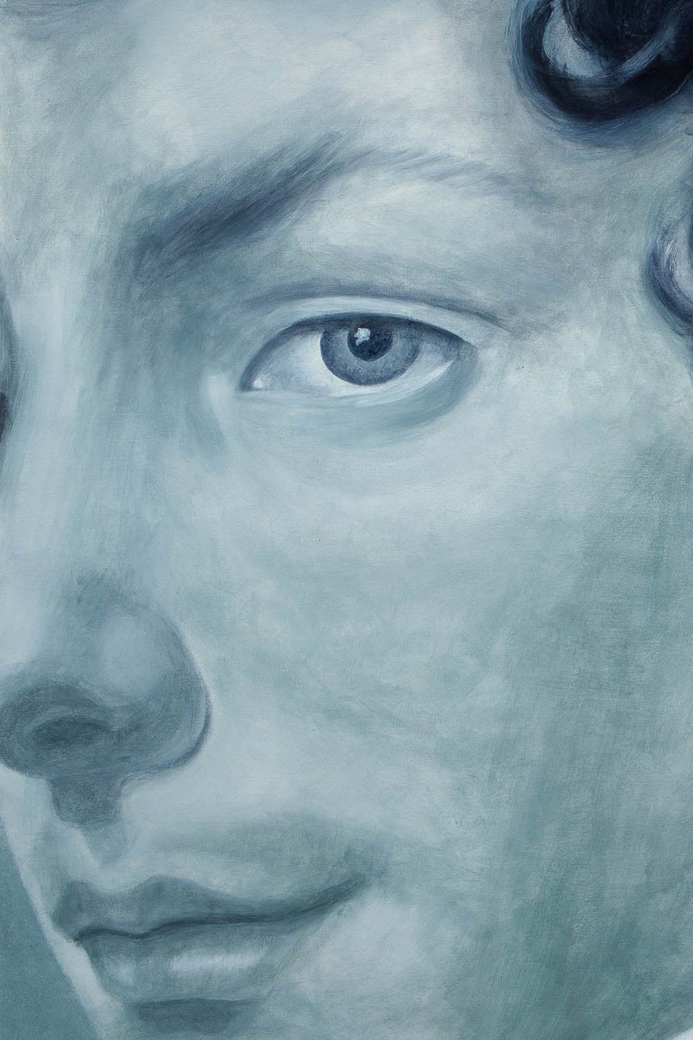 photo furniture Evelyne Baget Detail Painted On Canvas After Girodet. Contemporary