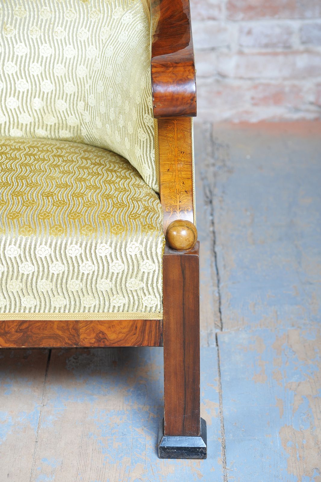 photo for sale Restored Empire Seating Set, Walnut, Inlaid, Revived Polish, Austria, 1810s