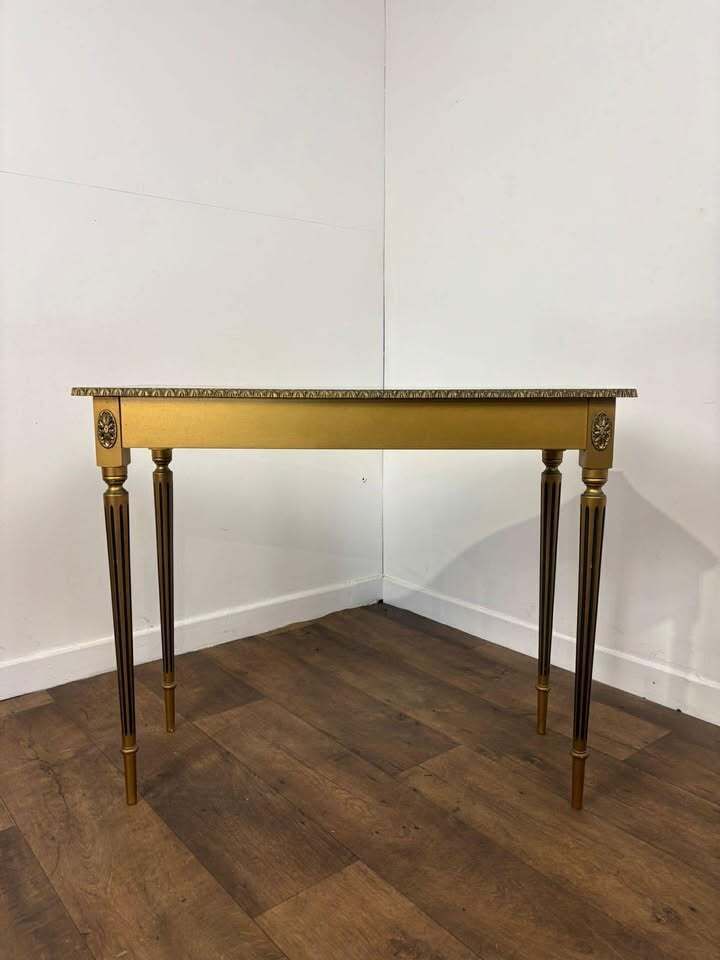 Vintage French Style Faux Marble Hall Table photo 259.0