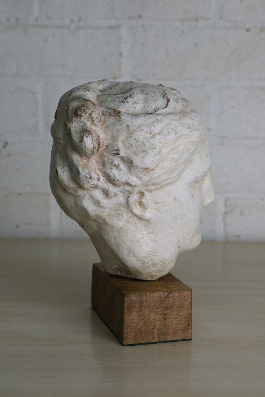 A Vintage Terracotta Mounted Bust Of The Greek Goddess Hygieia Grand Tour Styled photo buy