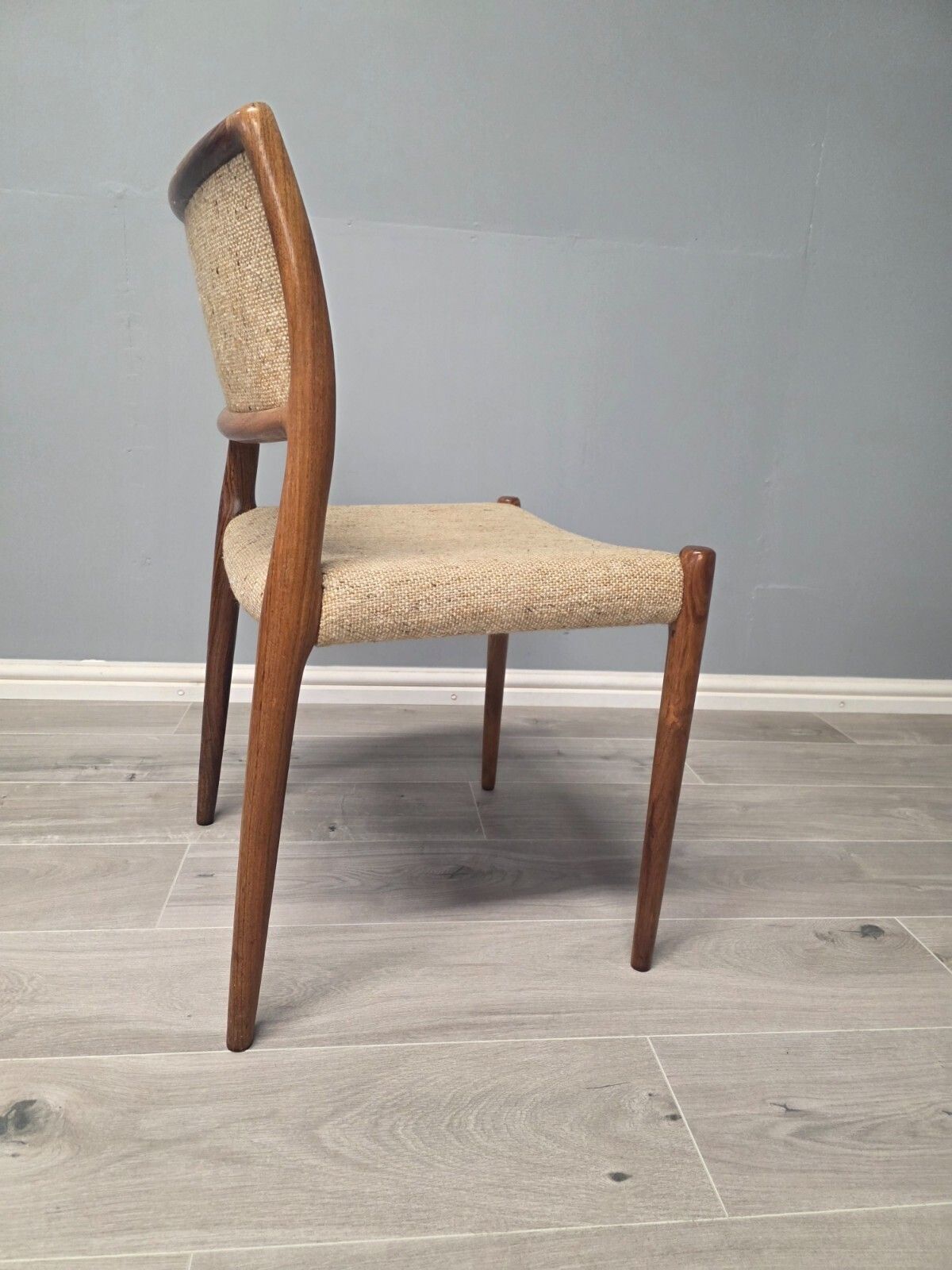photo for sale Set Of 8 Danish Rosewood Mid Century Dining Chairs By Niels Otto Moller