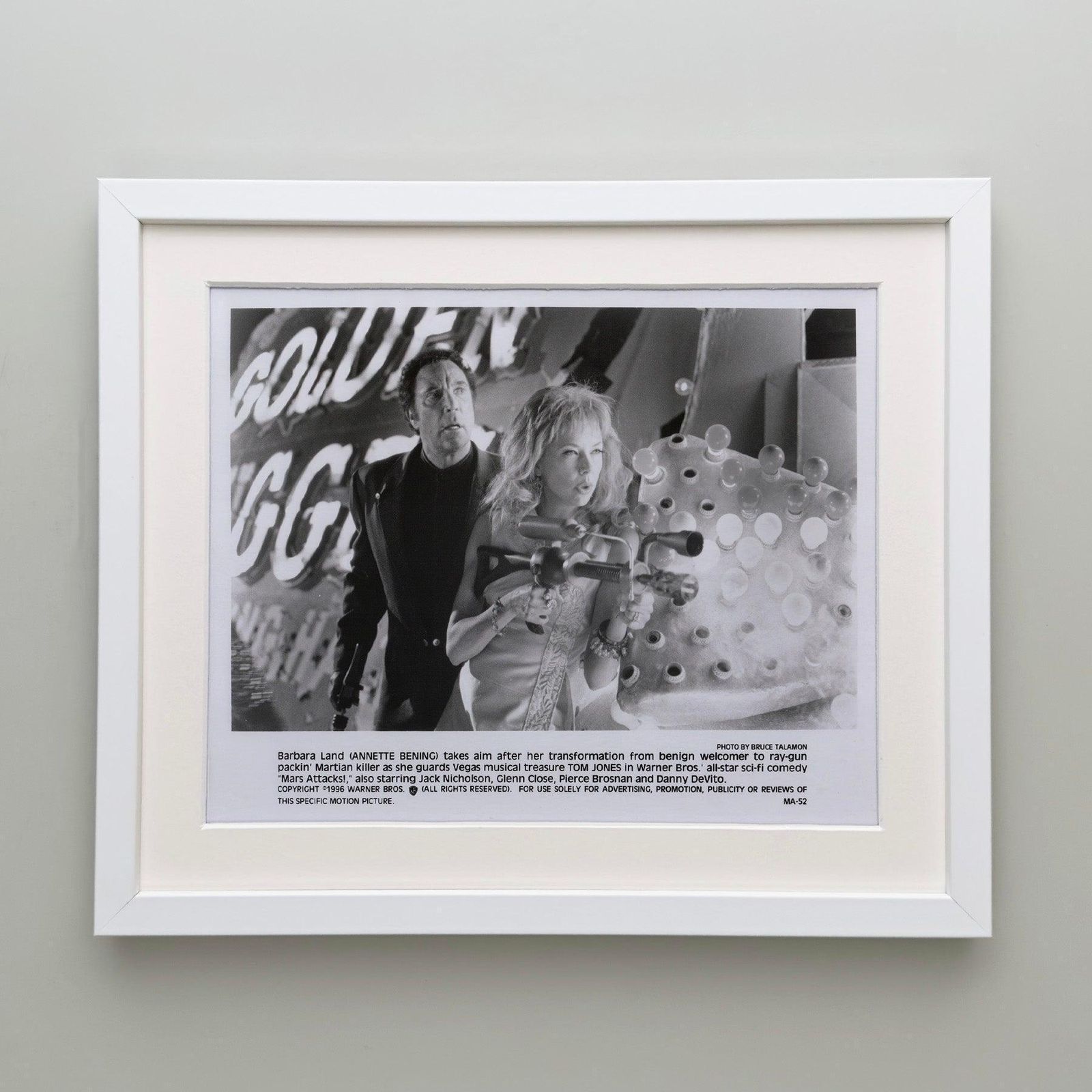 Photo de presse originale encadrée, Mars Attacks, 1996 photo Art