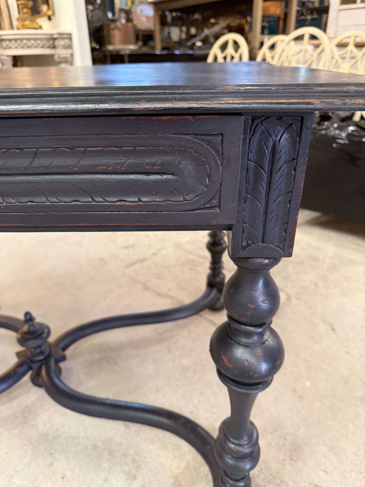 Mid 19th Century Painted Centre Table  Writing Table photo vintage