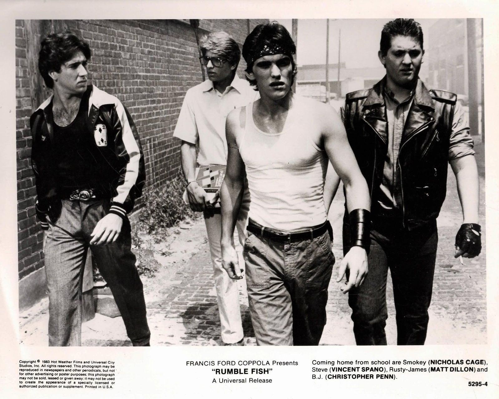 Rumble Fish 1983 Publiciteitsfoto Film Press Still Ingelijst photo vinterior