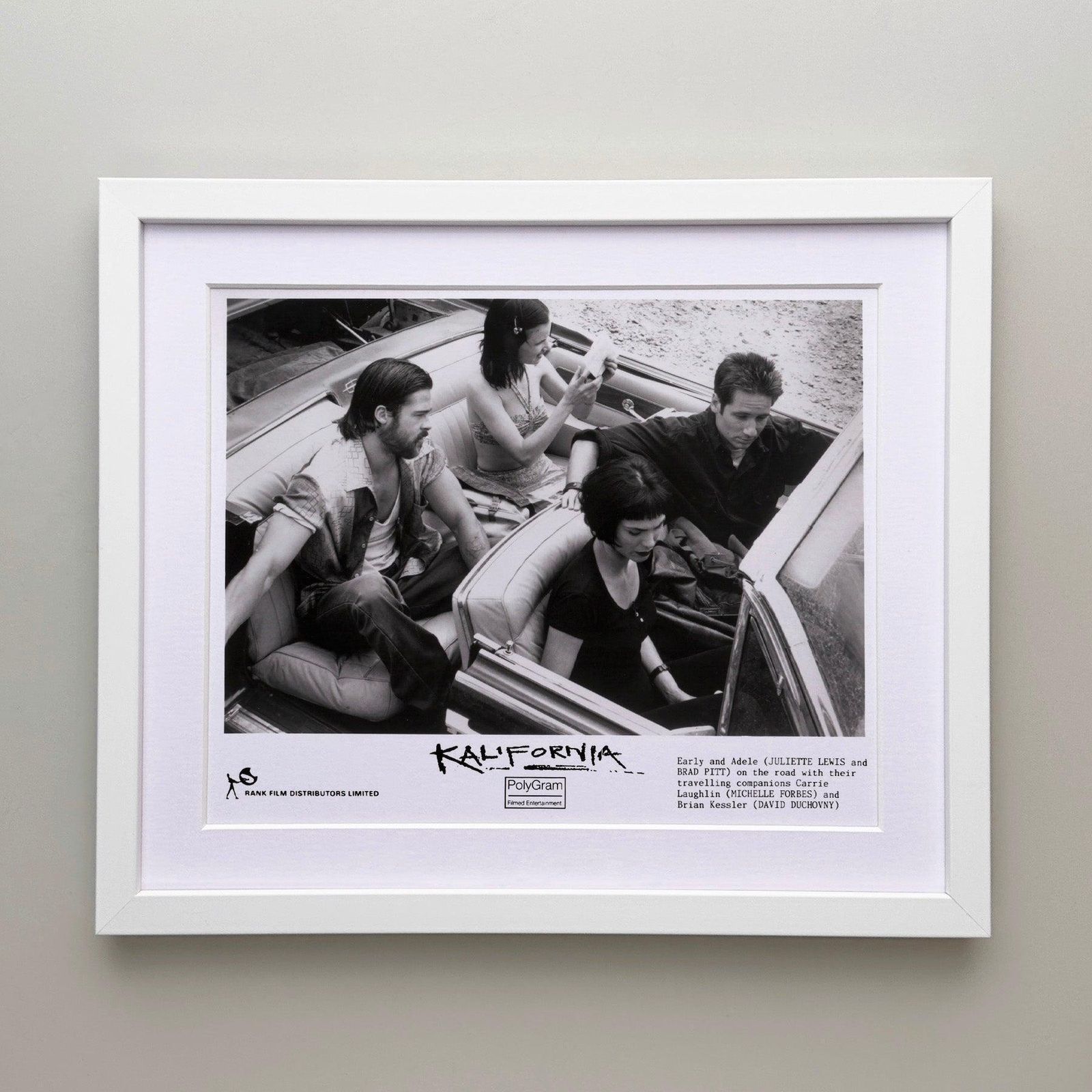 Kalifornia 1993 Publiciteitsfilmfoto, ingelijst photo for sale
