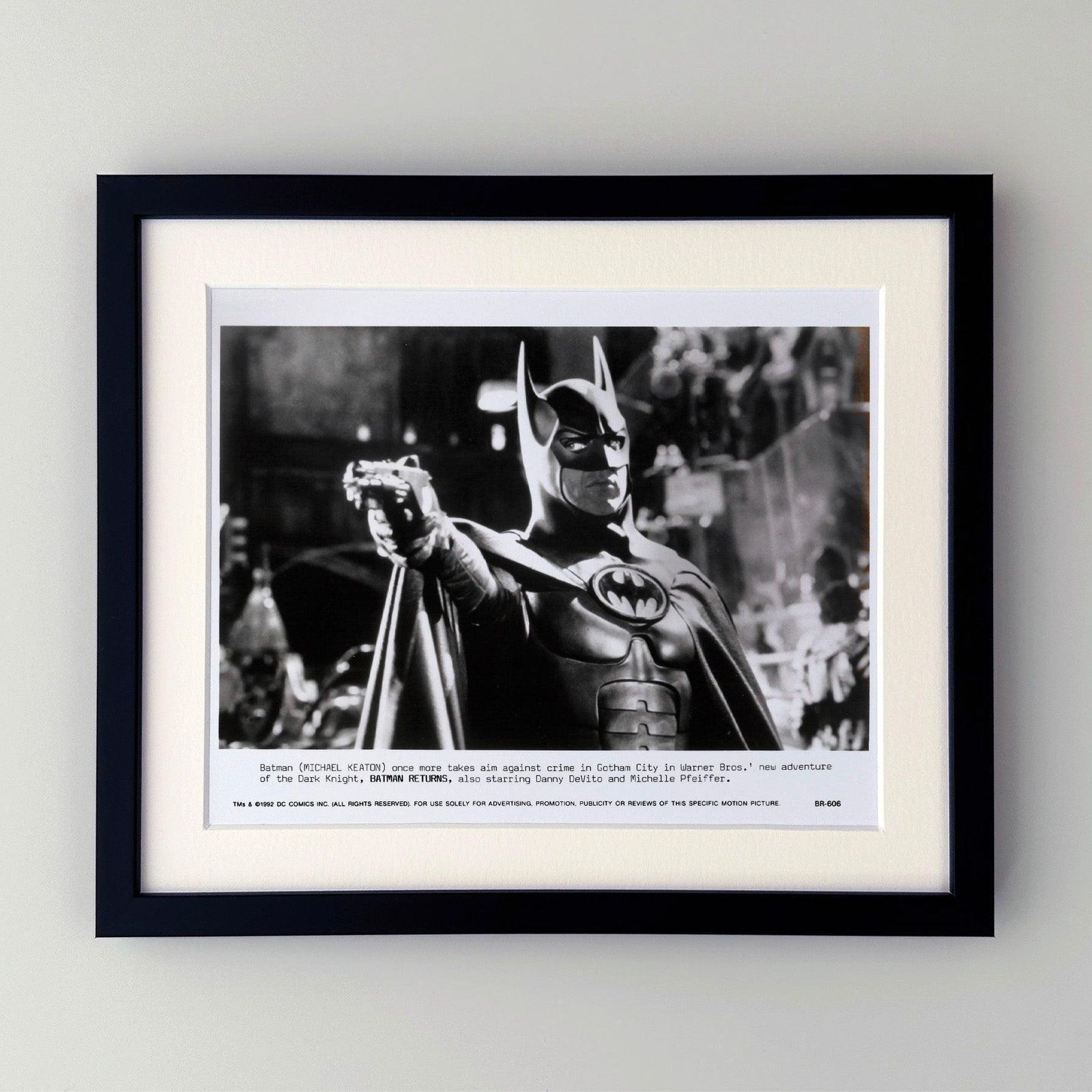 Batman Returns 1992 Publicity Film Movie Press Still Framed photo furniture