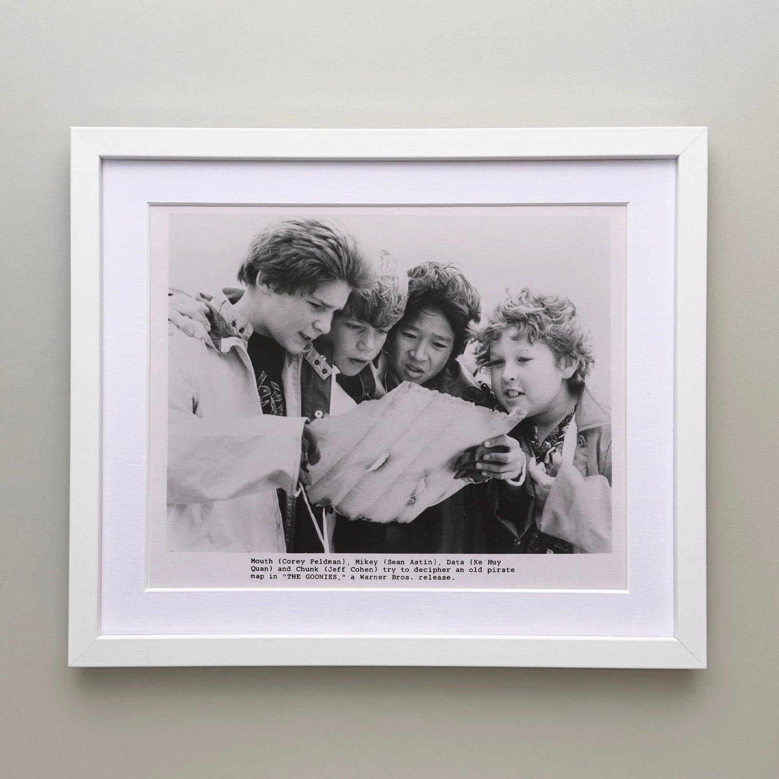 Photo de presse originale encadrée, The Goonies, 1985 photo for sale