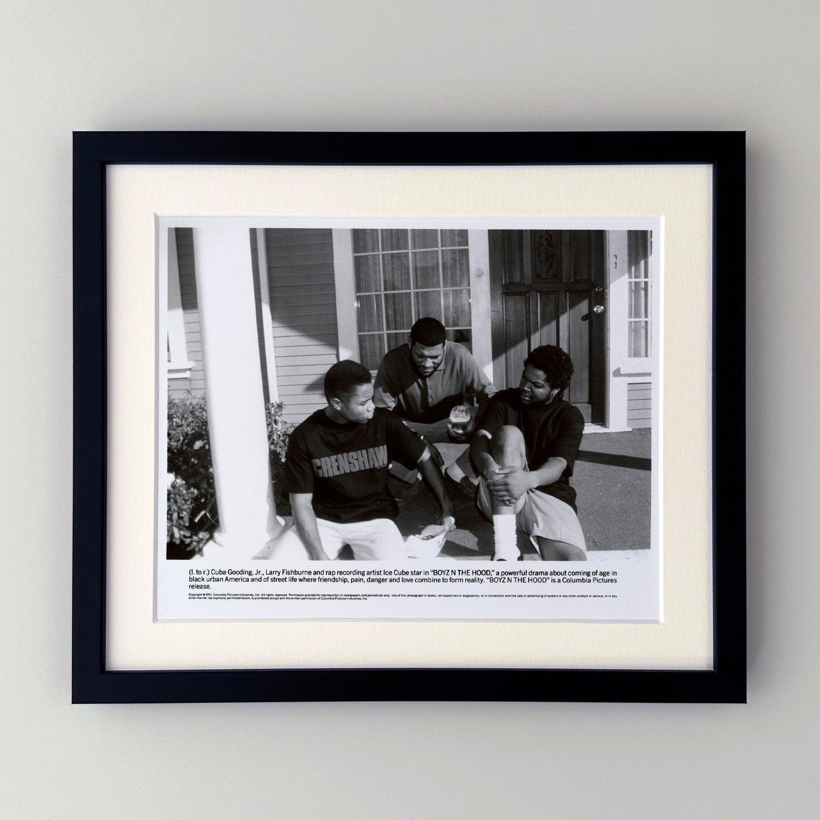 Photo de presse originale encadrée, Boyz N The Hood, 1991 photo furniture