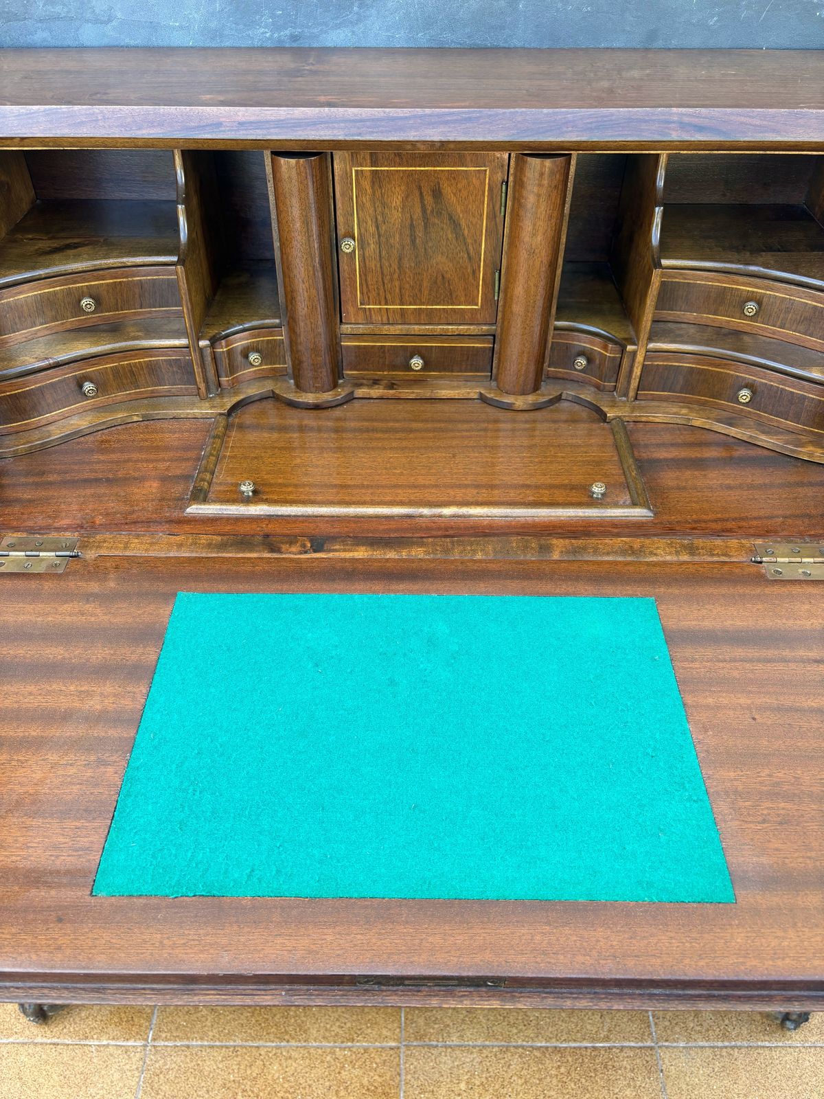 photo furniture Baroque Style Bombe Secretary Desk, Mid 20th Century