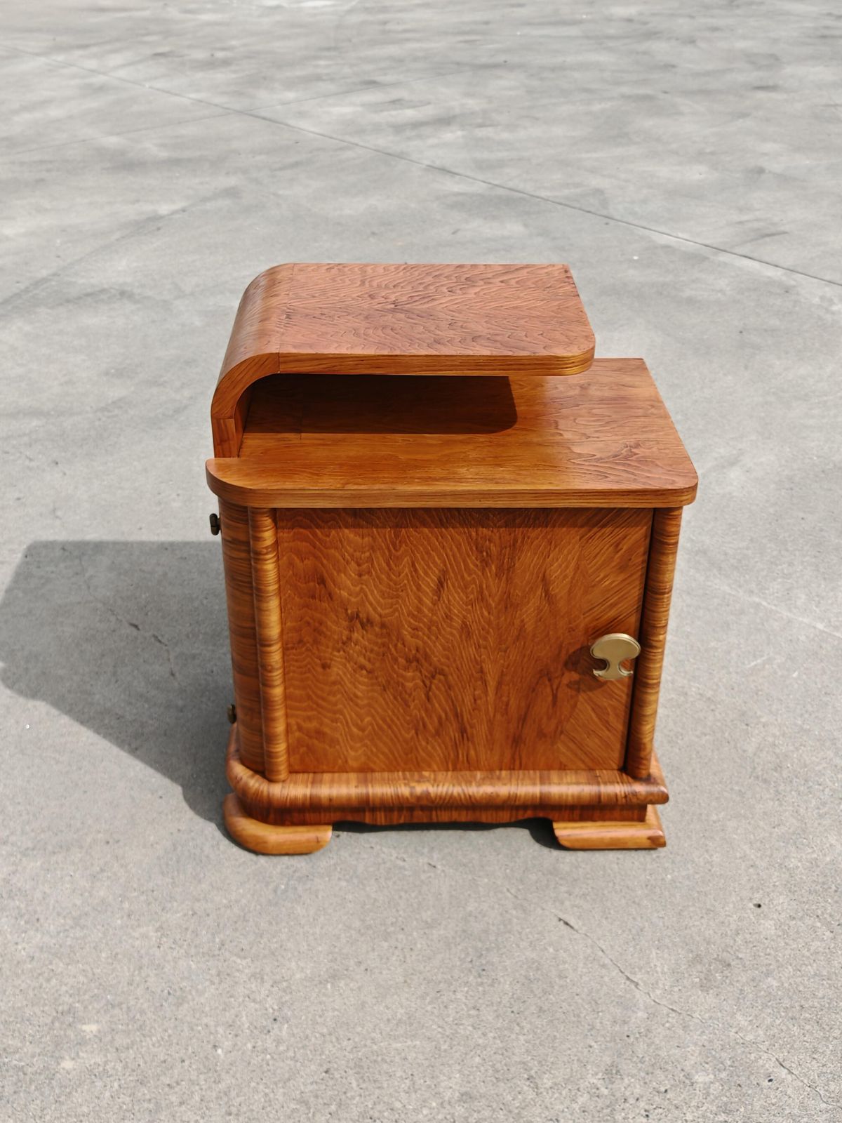 Pair Of Refurbished Art Deco Nighstands In Ash Wood, Austria 1930s photo furniture