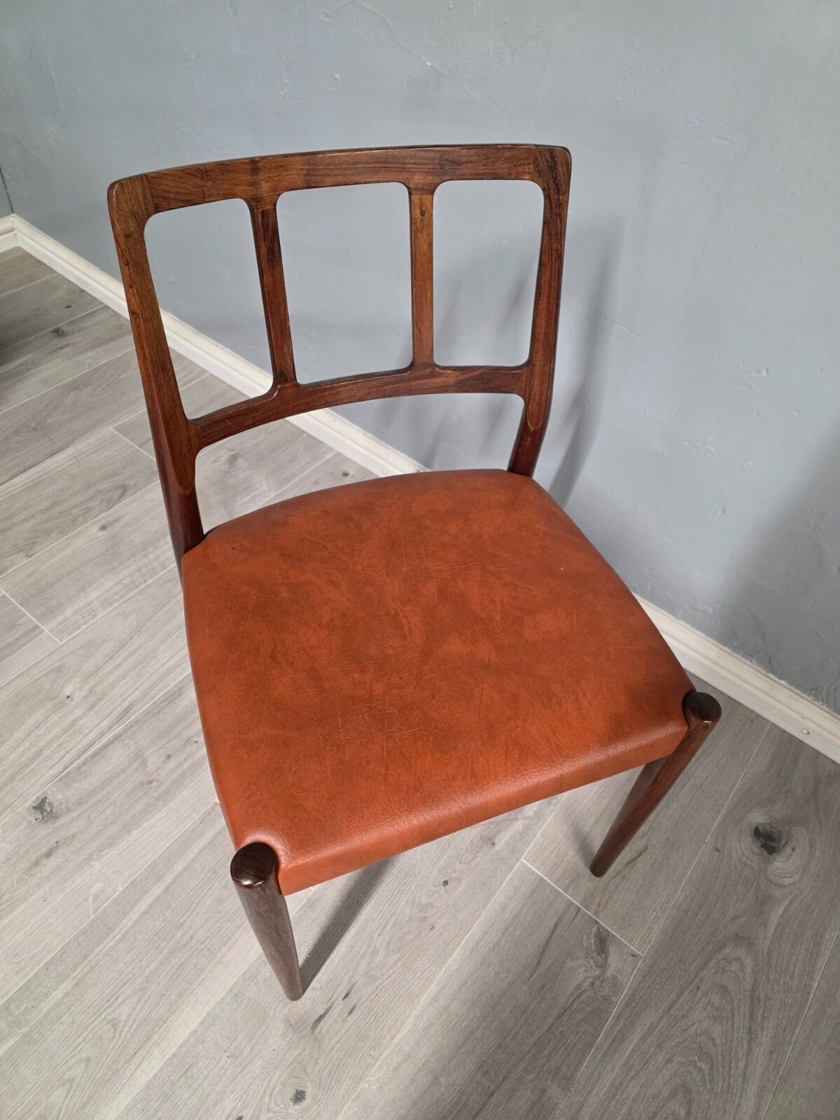 Set Of 6 Rosewood Danish Mid Century Dining Chairs   Johannes Anderson photo vintage