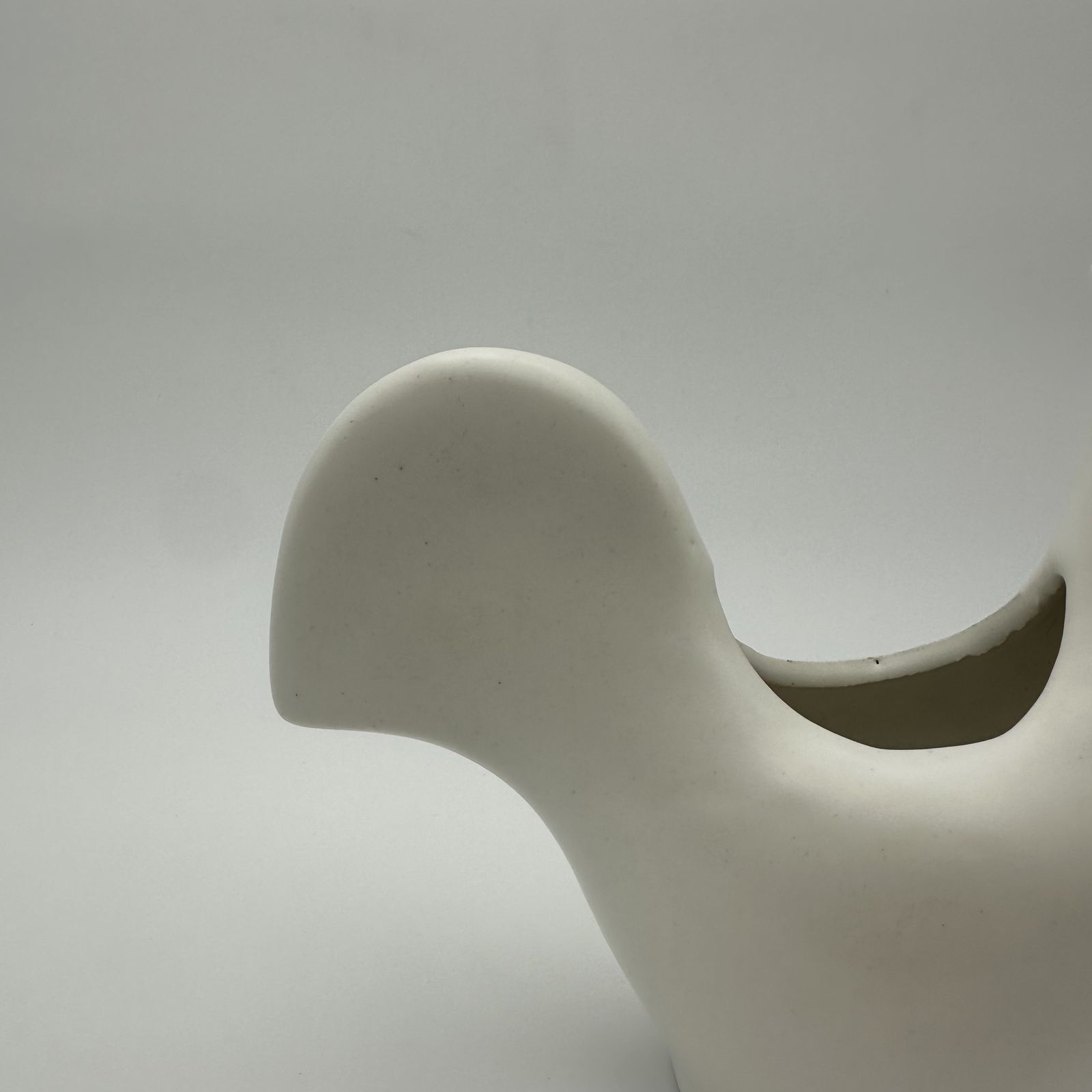 White Ceramic Rooster. French Work In The Style Of Jouve. Circa 1950 photo buy