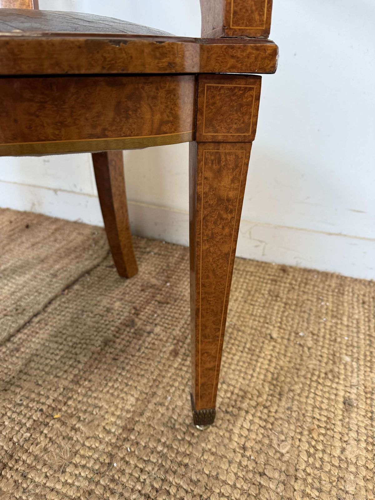 Late 19th Century Burr Elm Desk Chair photo 545.0
