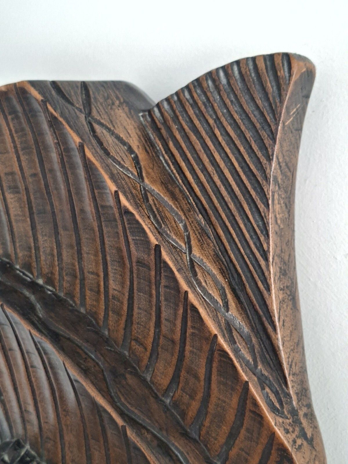 photo furniture Large African Wall Mask 2.5 Ft Carved Wood Vintage Ethnographic Tribal Decor