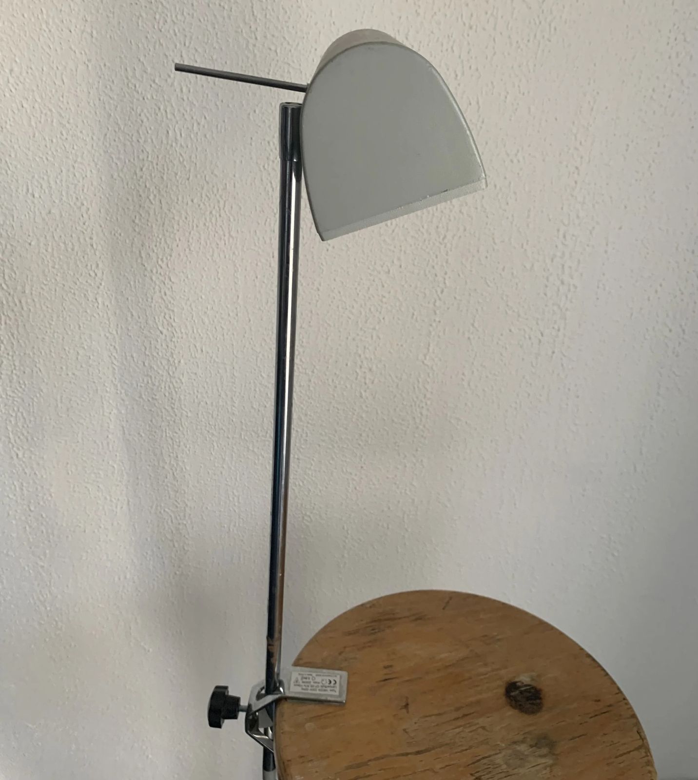 Vintage 1980s Medical Lamp, Cement Grey And Chrome Finish   50 Cm photo Lighting