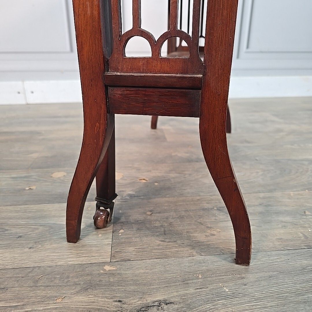 Antique Wooden Sutherland Table   Mahogany Drop Leaf Gateleg Occasional Side photo vinterior