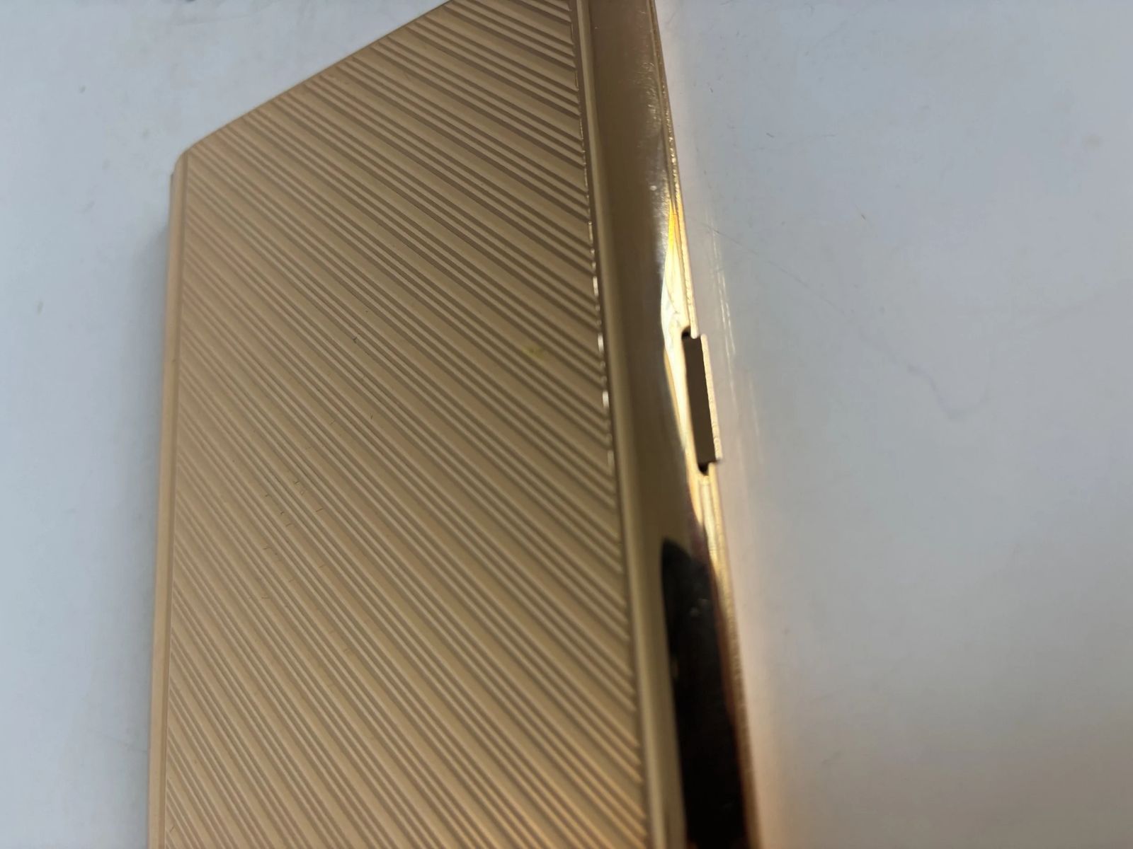 Vintage 1960s French Cigarette Case, Gold Plated Box   13 X 10 Cm photo 139.0