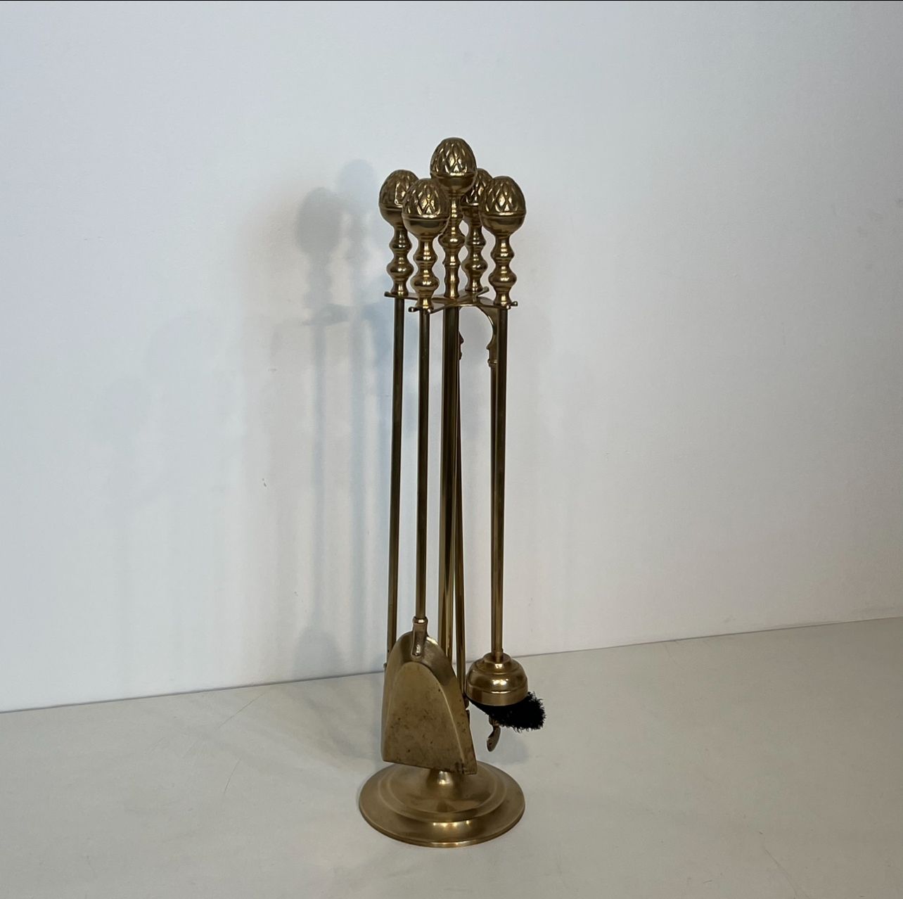1250.0 Brass Fire Kit With Pine Cones photo