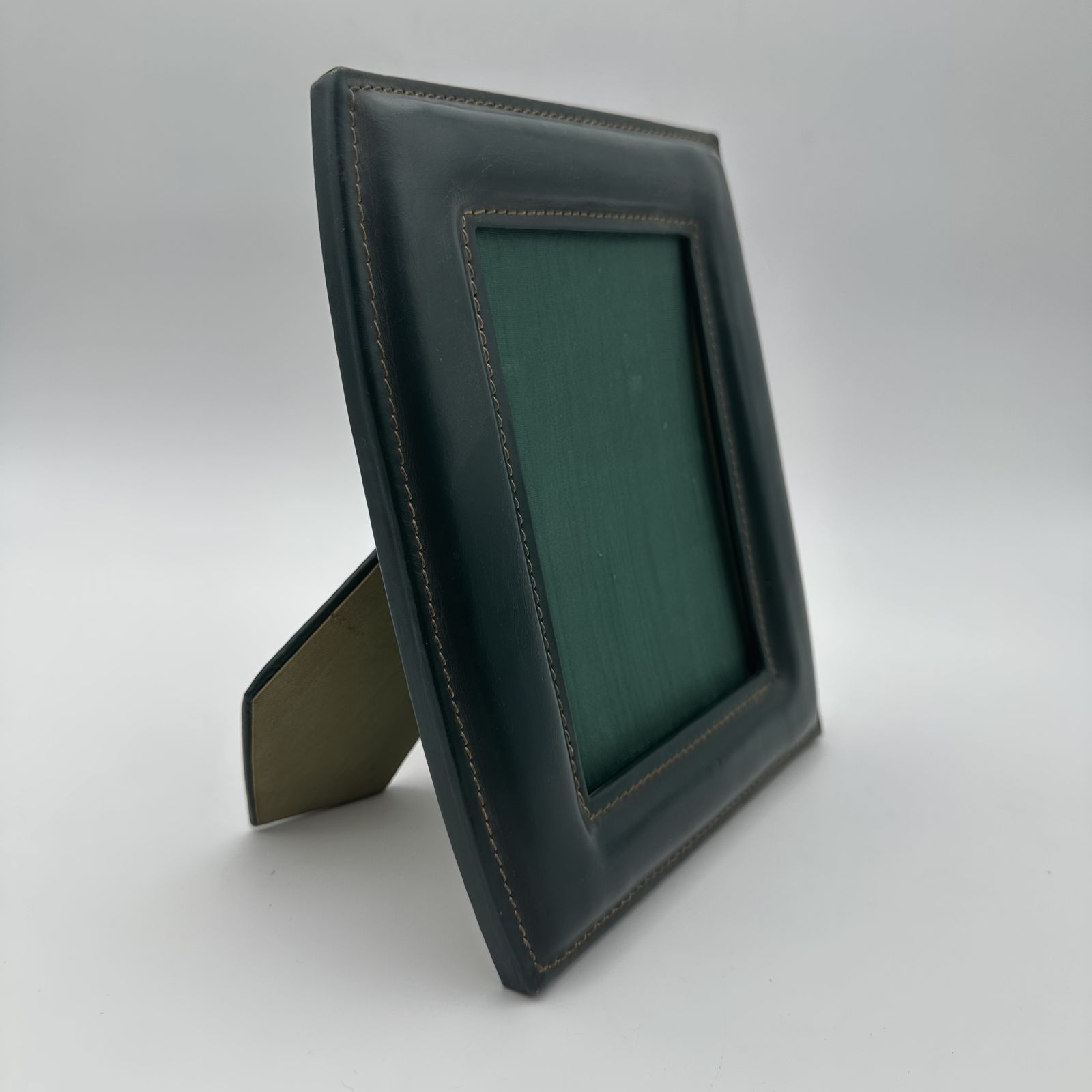Green Leather Photo Frame, In The Style Of Jacques Adnet – French Work, Circa 1950 photo for sale
