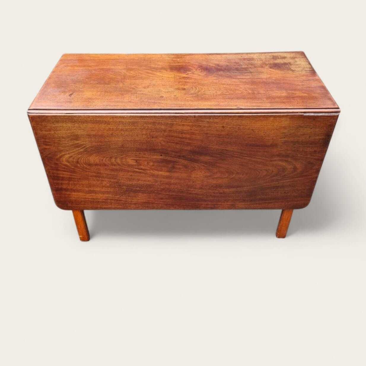 Antique Edwardian Mahogany Drop Leaf Dining Table / Solid Wood / C.1910 photo for sale