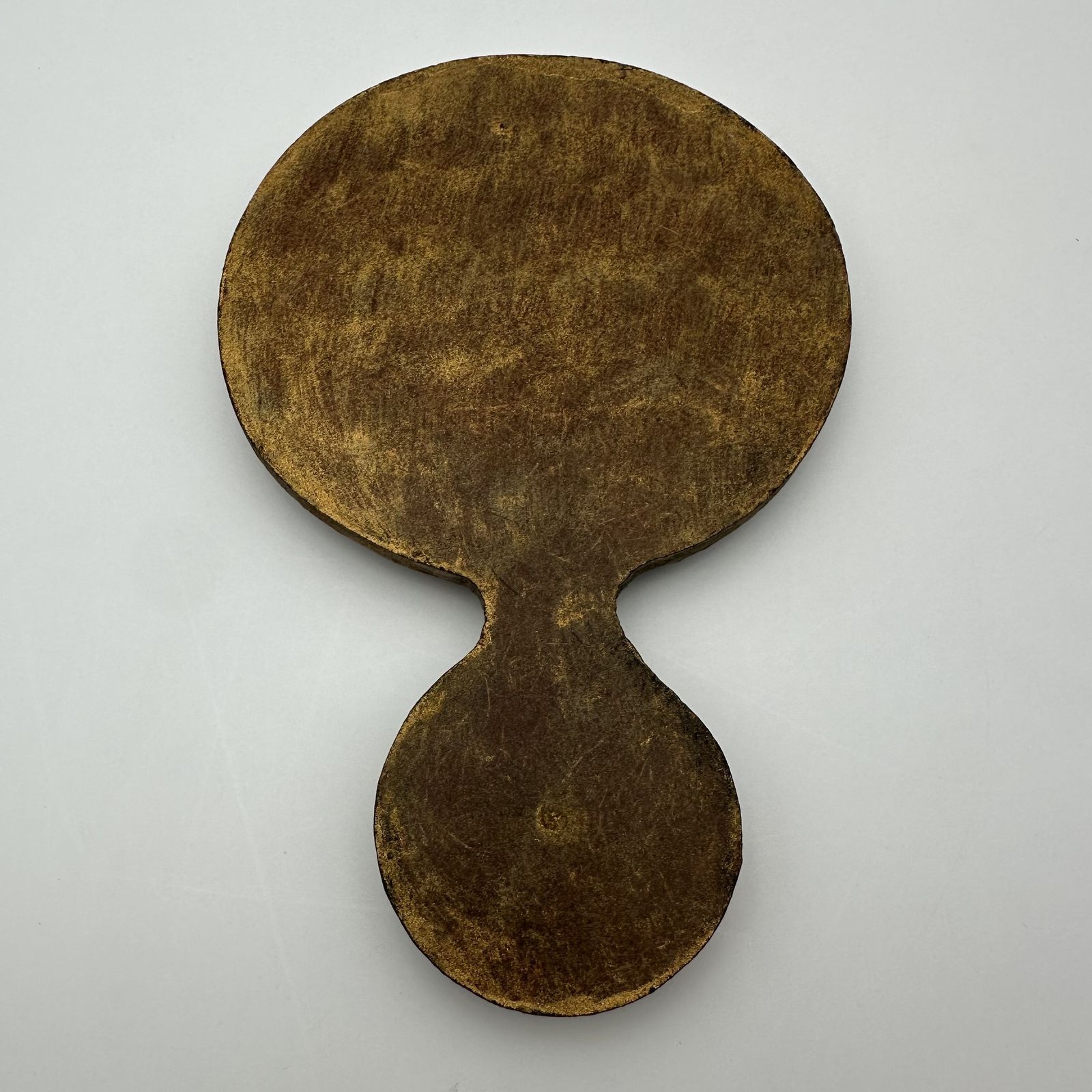Hand Mirror In Gilded Metal, In The Style Of Line Vautrin – Italian Work Circa 1970 photo vintage