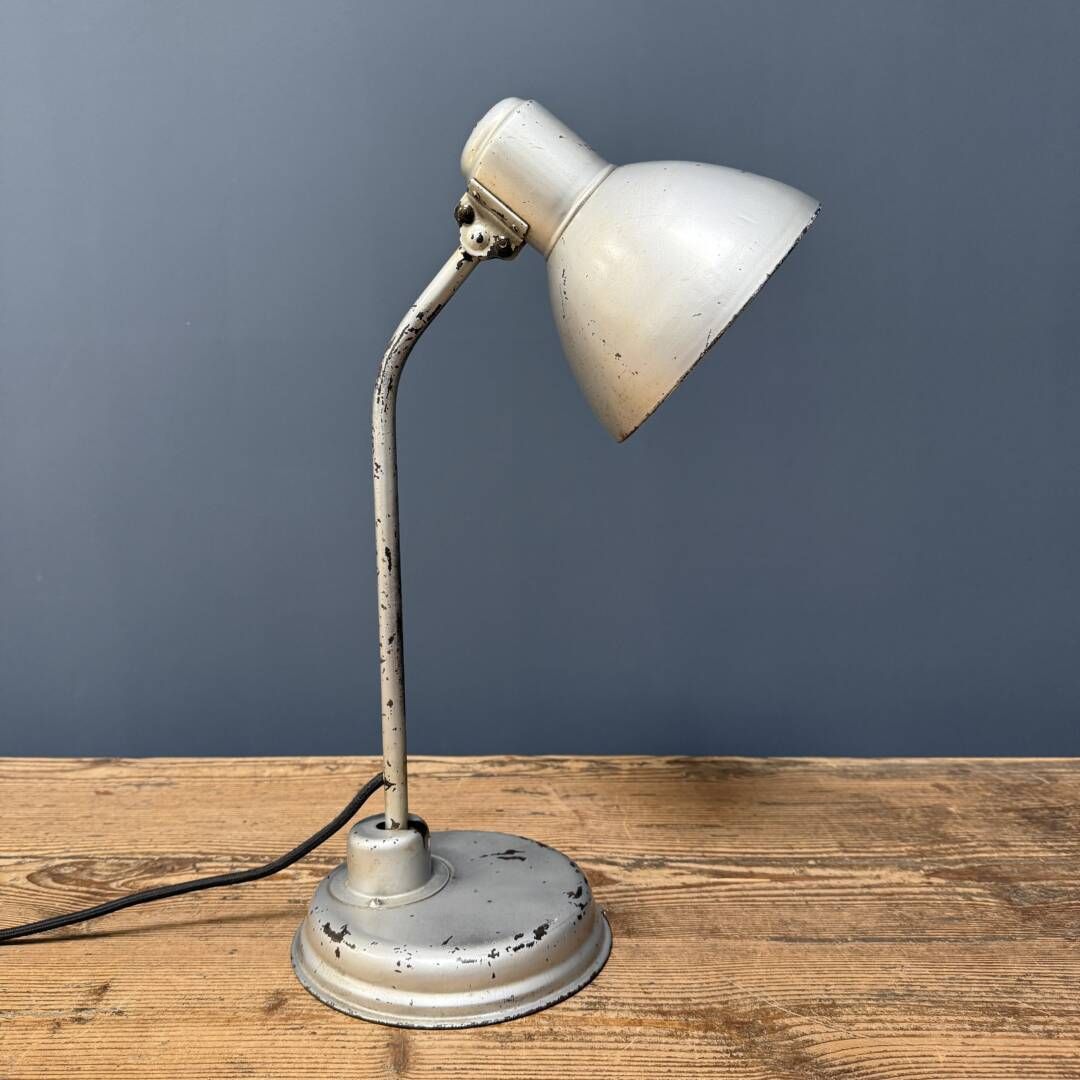Zilvergrijs Bauhaus Bureaulamp, Jaren 1930