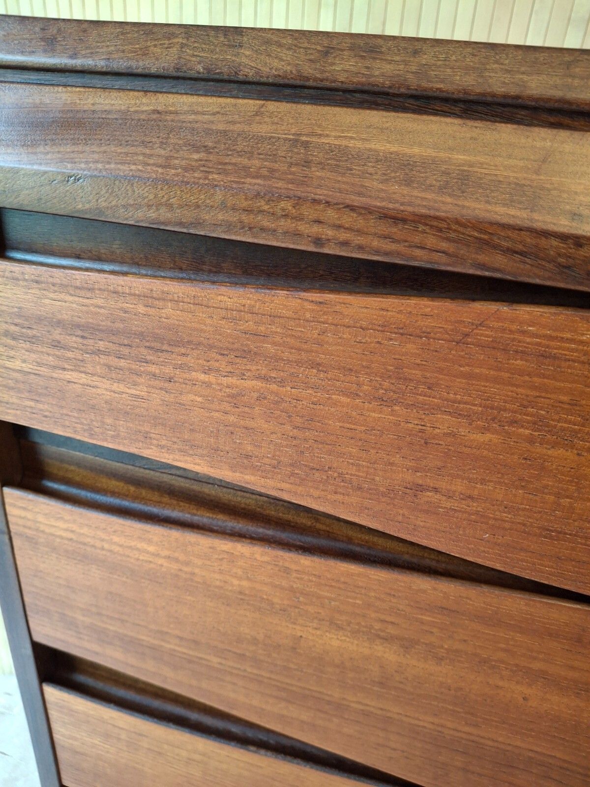 Fab Mid Century Modern White & Newton Teak Tallboy Chest Of 5 Drawers photo 895.0