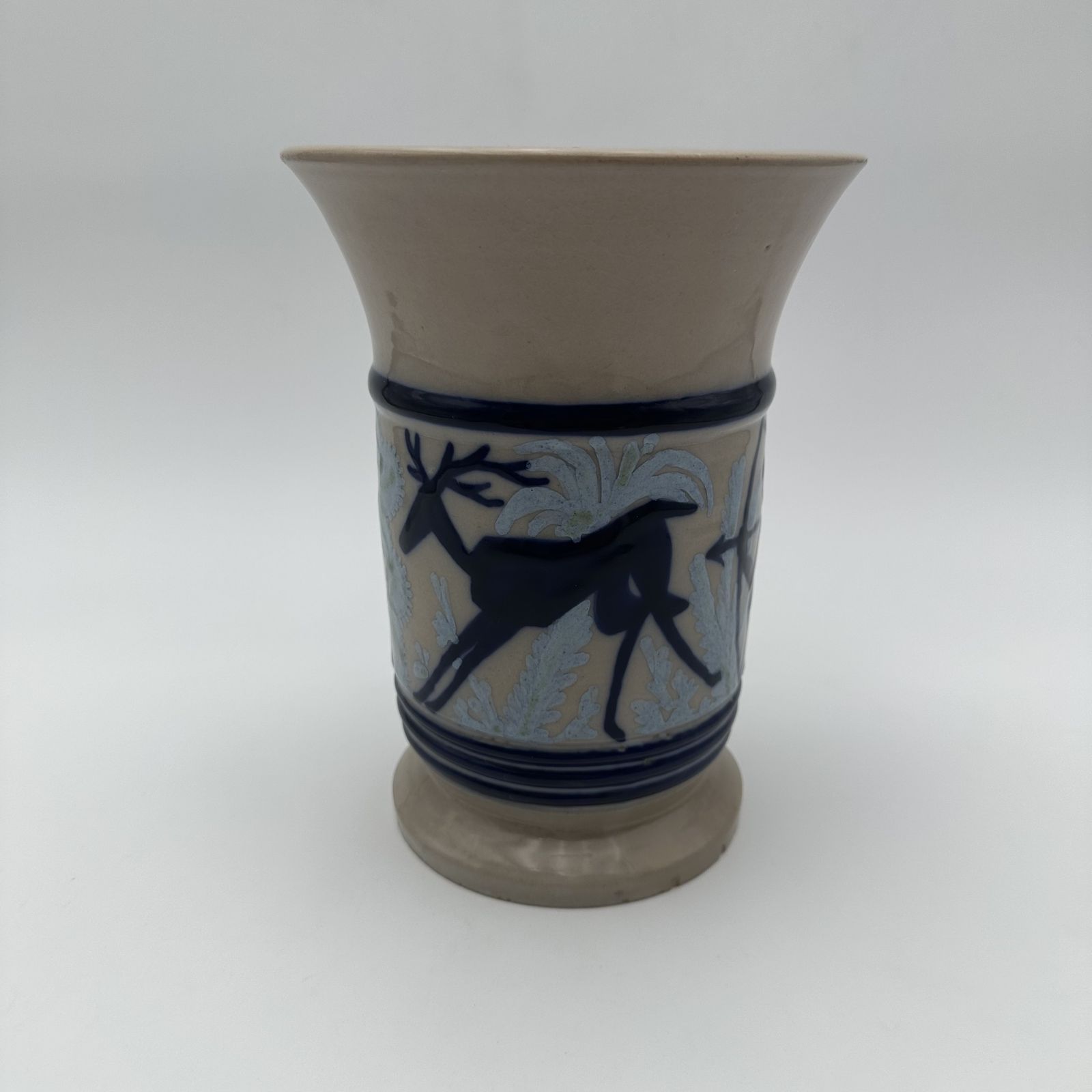 Ceramic Vase With Figurative Decoration Depicting A Hunting Scene – Circa 1930 photo furniture
